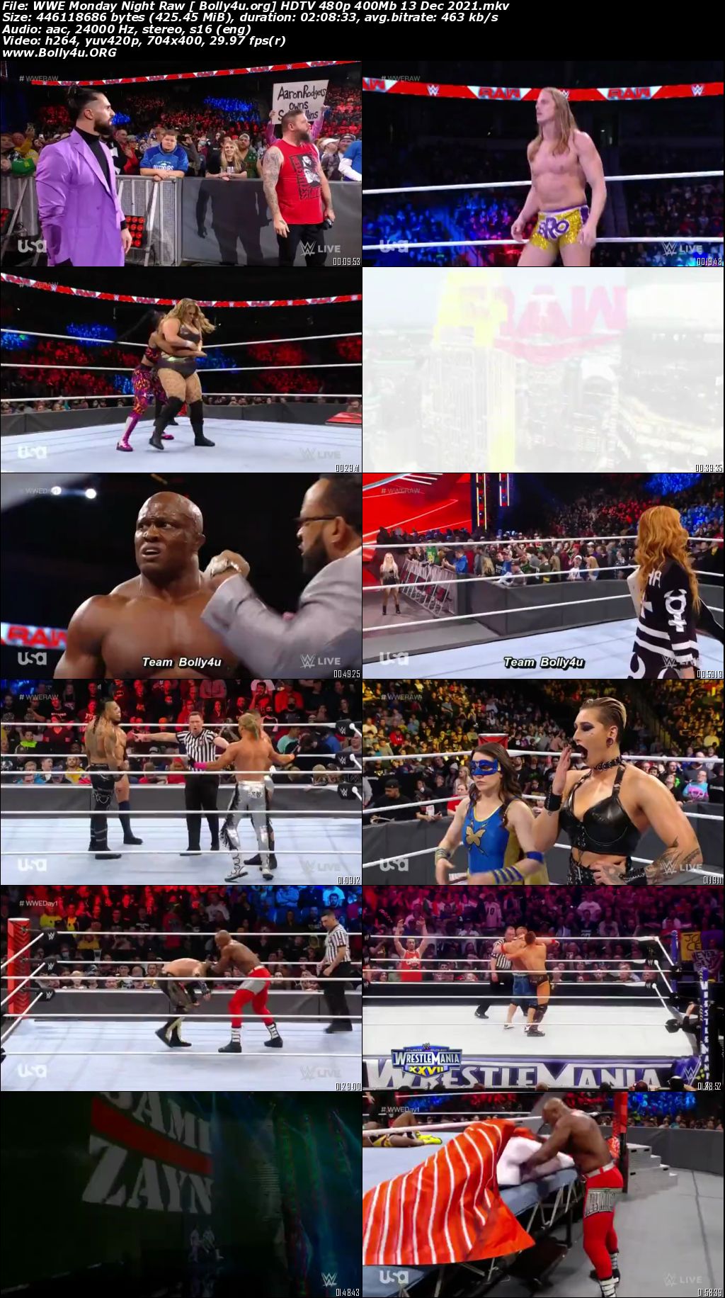 WWE Monday Night Raw HDTV 480p 400Mb 13 Dec 2021 Download WWE Monday Night Raw HDTV 480p 400Mb 13 Dec 2021 Download