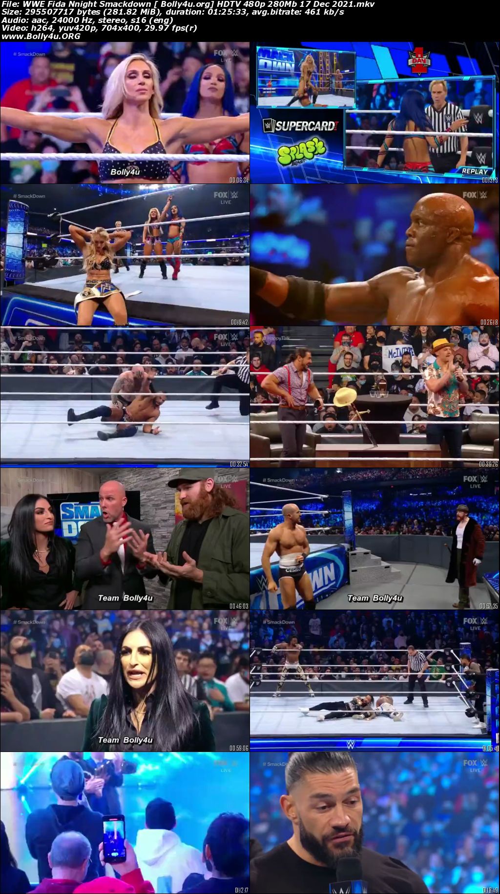WWE Friday Night Smackdown HDTV 480p 280Mb 17 Dec 2021 Download WWE Friday Night Smackdown HDTV 480p 280Mb 17 Dec 2021 Download