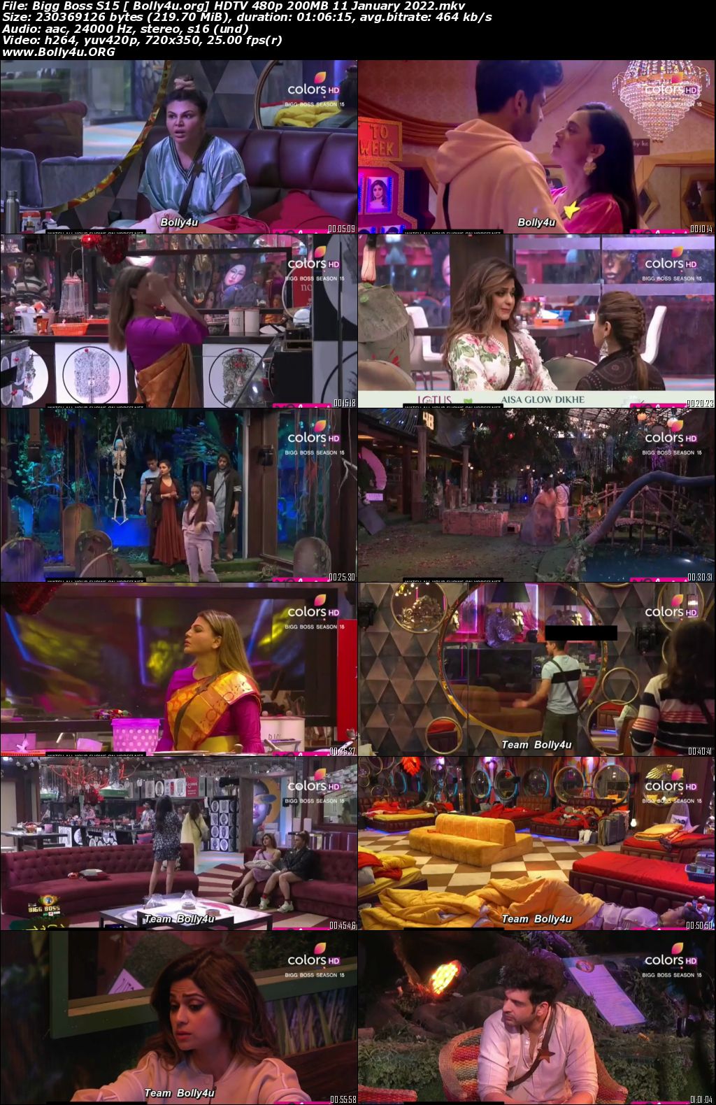 Bigg Boss S15 HDTV 480p 200MB 11 January 2022 Download Bigg Boss S15 HDTV 480p 200MB 11 January 2022 Download