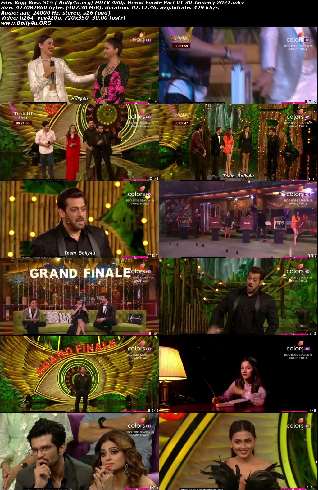 Bigg Boss S15 HDTV 480p Grand Finale Part 01 30 January 2022 Download Bigg Boss S15 HDTV 480p Grand Finale Part 01 30 January 2022 Download