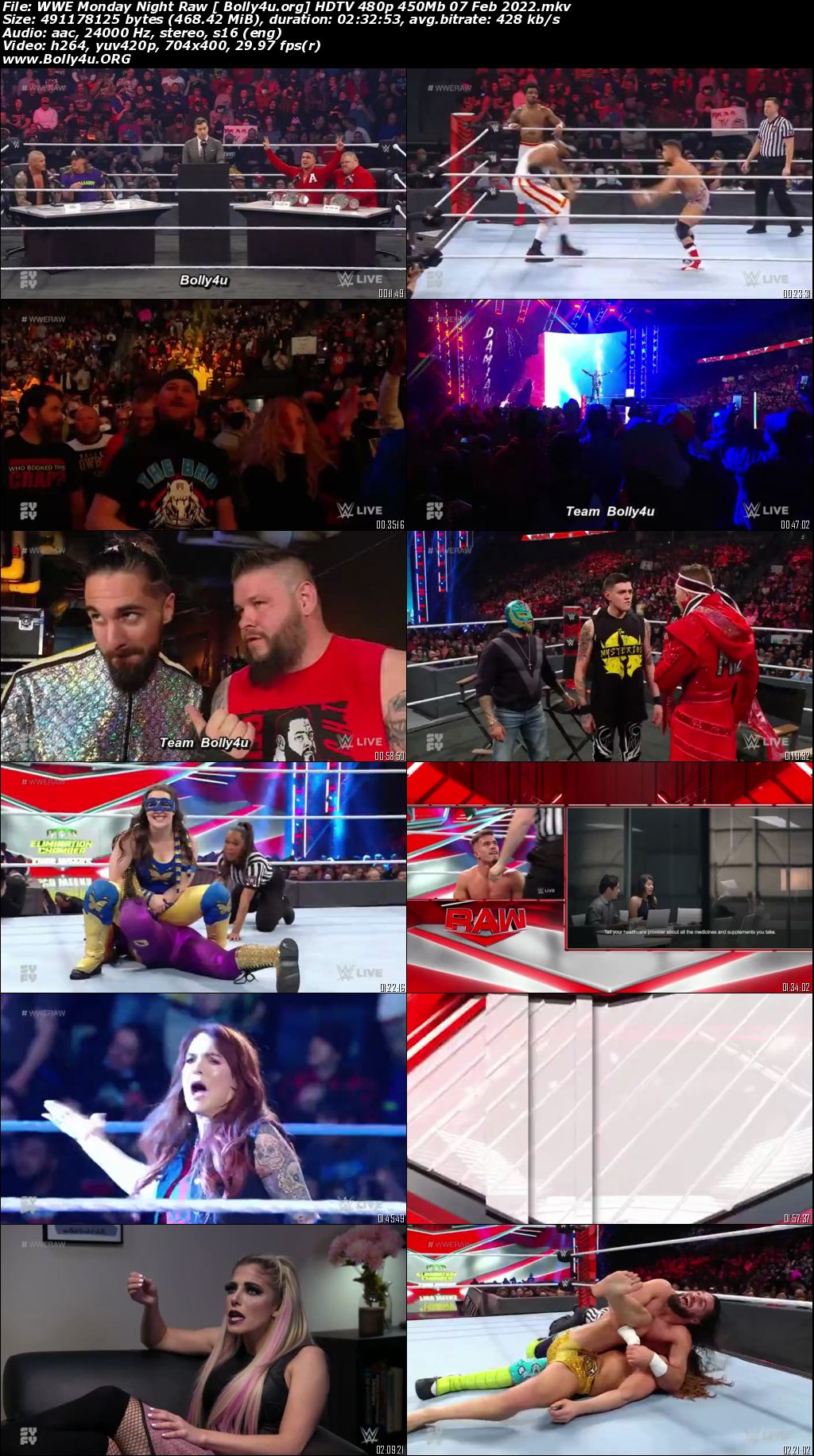 WWE Monday Night Raw HDTV 480p 450Mb 07 Feb 2022 Download WWE Monday Night Raw HDTV 480p 450Mb 07 Feb 2022 Download