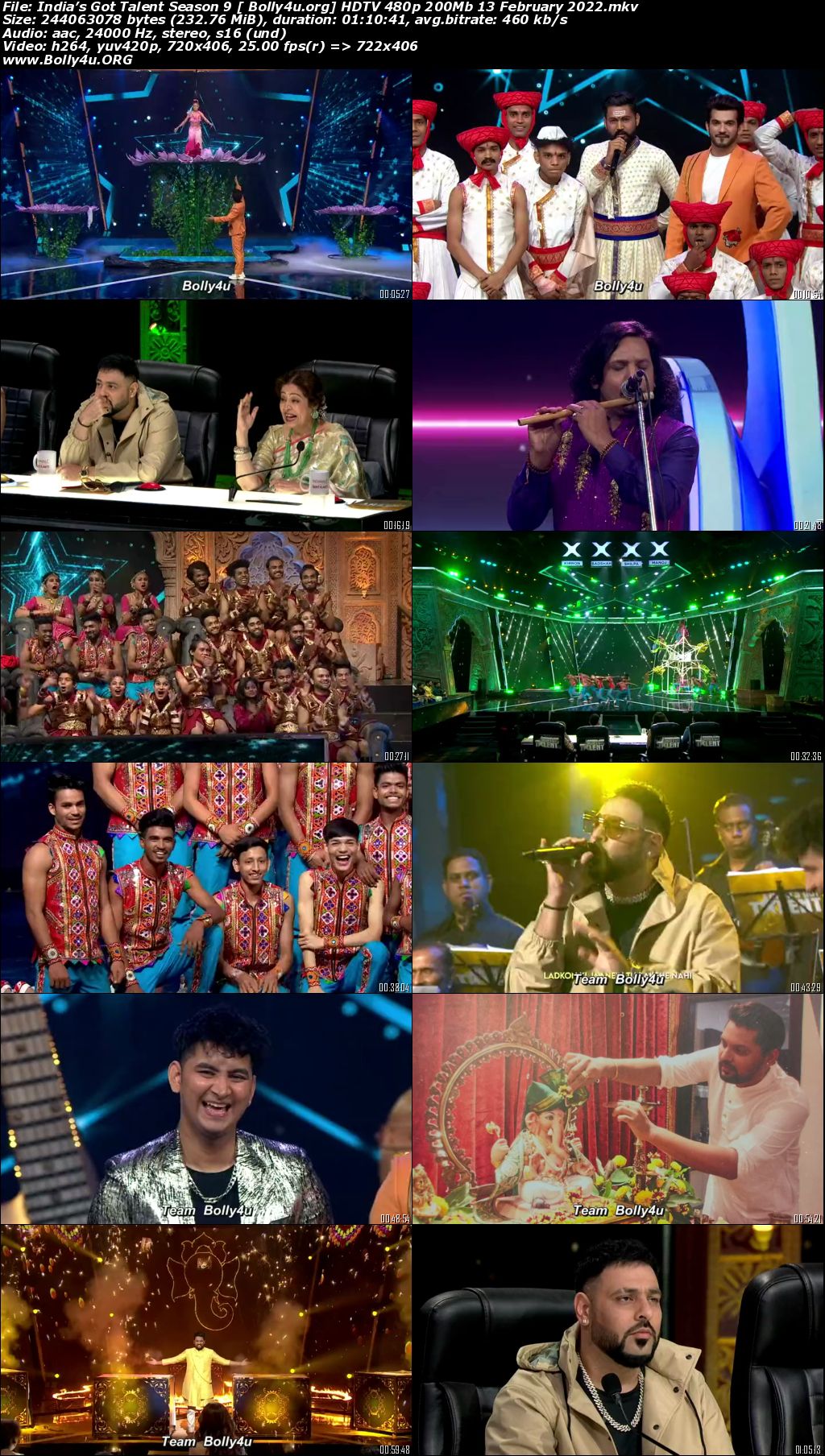 India’s Got Talent 9 HDTV 480p 200Mb 13 February 2022 Download India’s Got Talent 9 HDTV 480p 200Mb 13 February 2022 Download