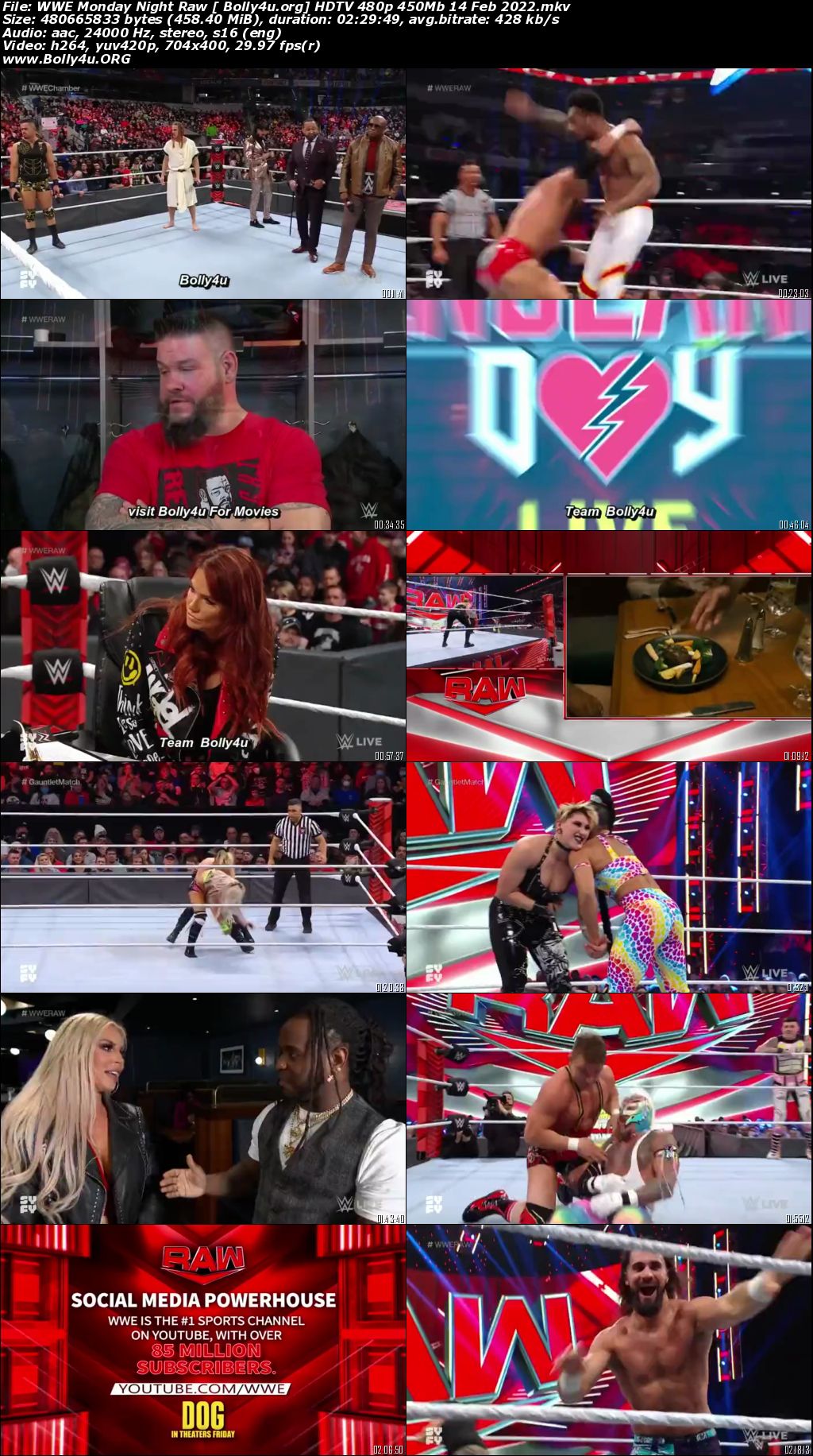 WWE Monday Night Raw HDTV 480p 450Mb 14 Feb 2022 Download WWE Monday Night Raw HDTV 480p 450Mb 14 Feb 2022 Download