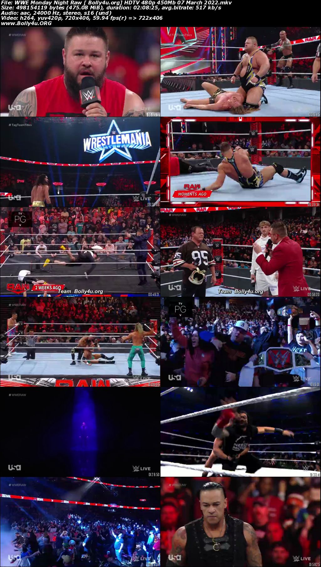 WWE Monday Night Raw HDTV 480p 450Mb 07 March 2022 Download WWE Monday Night Raw HDTV 480p 450Mb 07 March 2022 Download