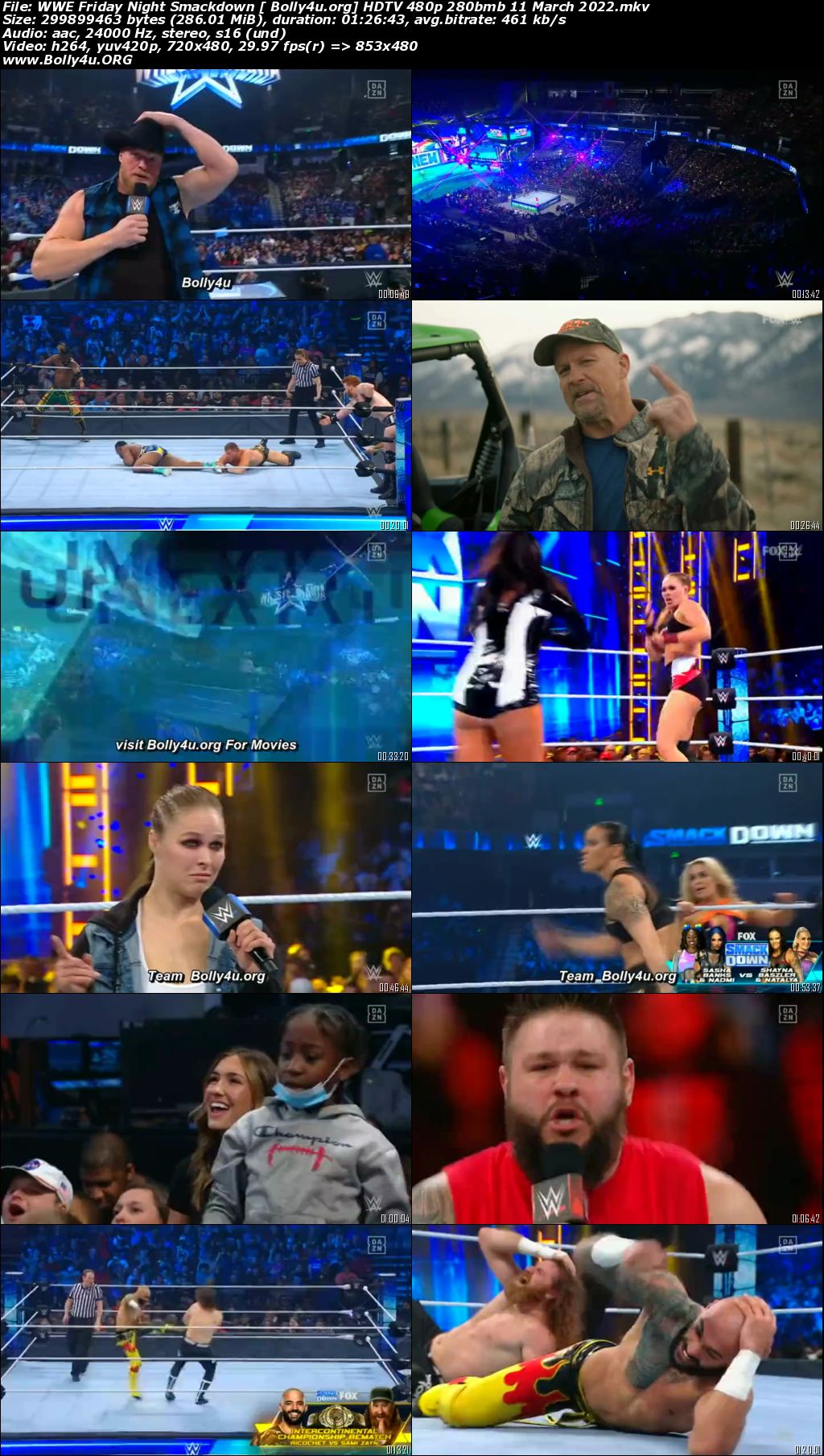 WWE Friday Night Smackdown HDTV 480p 280bmb 11 March 2022 Download WWE Friday Night Smackdown HDTV 480p 280bmb 11 March 2022 Download