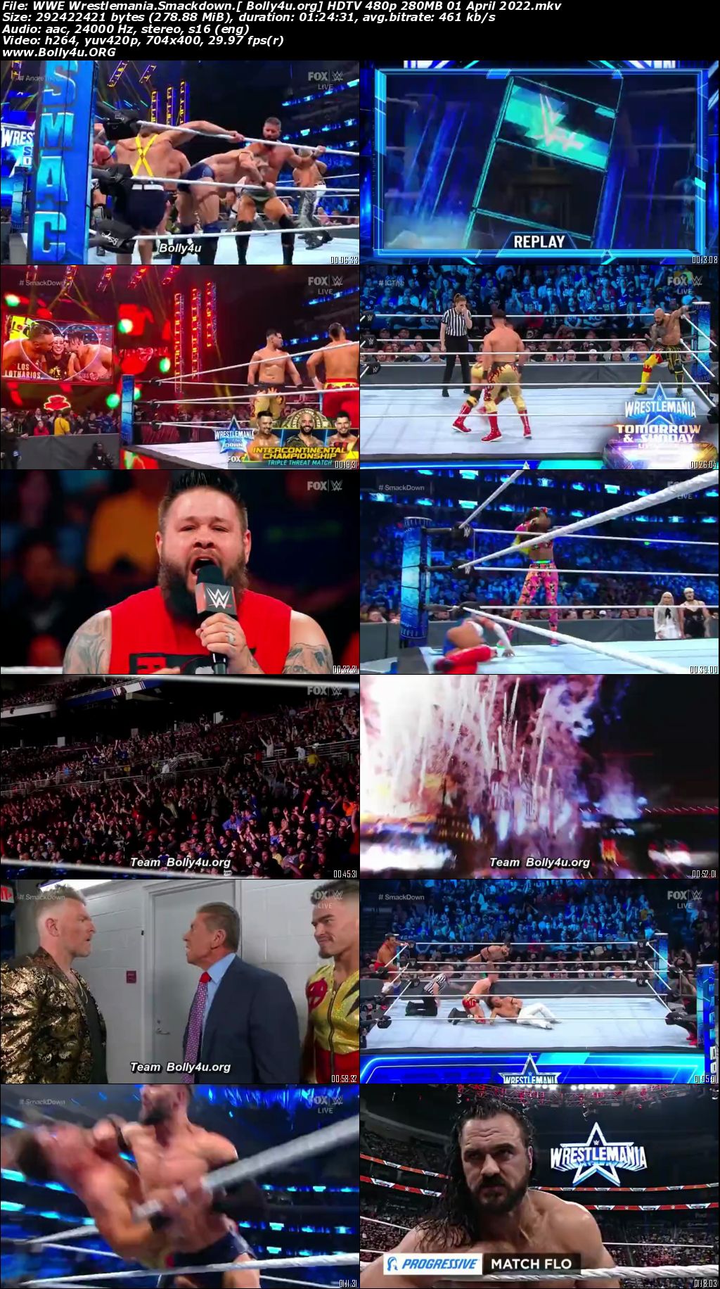 WWE Wrestlemania Smackdown HDTV 280Mb 480p 01 April 2022 Download WWE Wrestlemania Smackdown HDTV 280Mb 480p 01 April 2022 Download