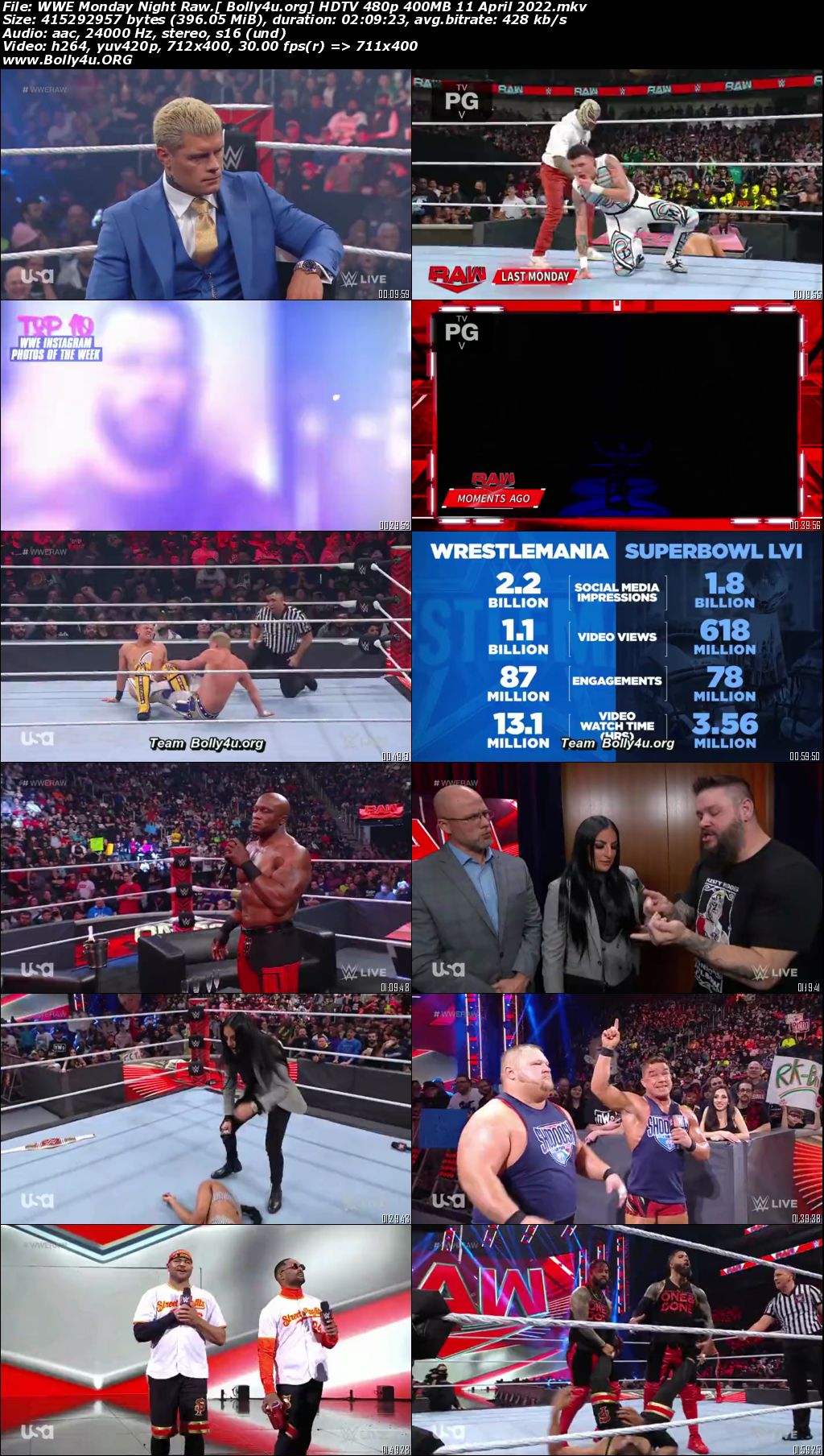WWE Monday Night Raw HDTV 480p 400MB 11 April 2022 Download WWE Monday Night Raw HDTV 480p 400MB 11 April 2022 Download