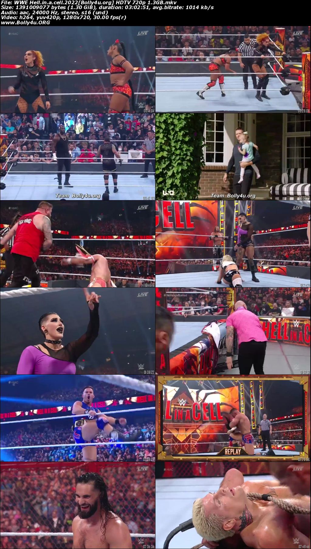 WWE Hell in A Cell 2022 HDTV 1.2GB PPV 720p 480p Download