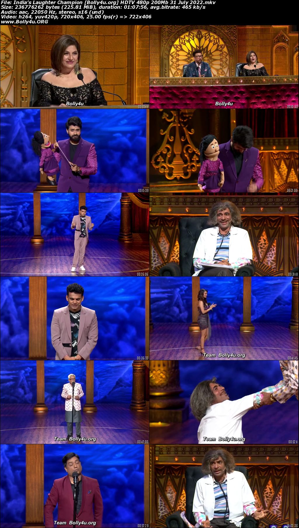 Indias Laughter Champion HDTV 480p 200Mb 31 July 2022 Download Indias Laughter Champion HDTV 480p 200Mb 31 July 2022 Download