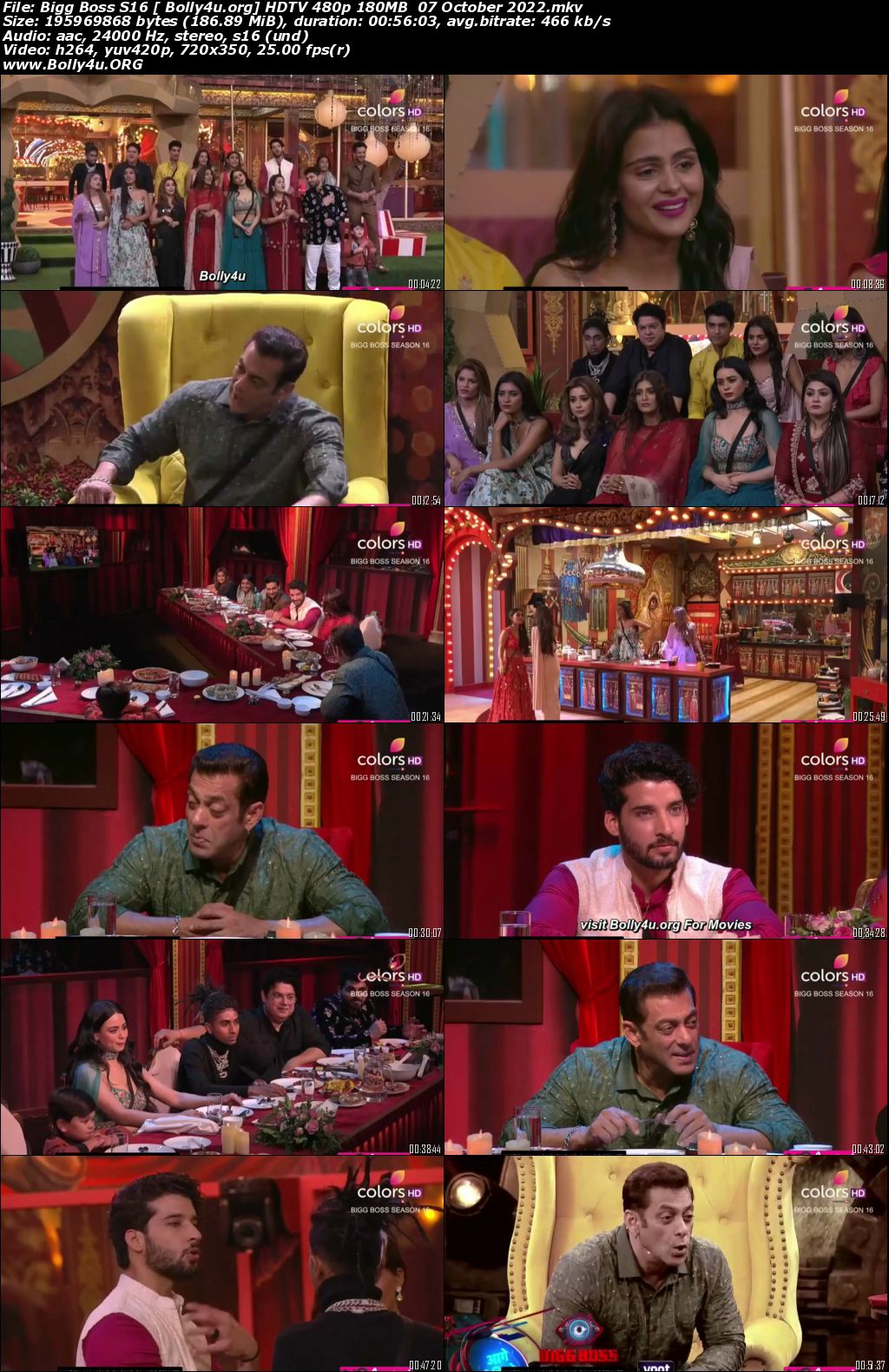 Bigg Boss S16 HDTV 480p 180MB 07 October 2022 Download Bigg Boss S16 HDTV 480p 180MB 07 October 2022 Download