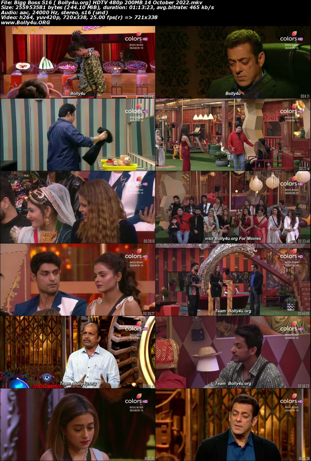 Bigg Boss S16 HDTV 480p 200MB 14 October 2022 Download Bigg Boss S16 HDTV 480p 200MB 14 October 2022 Download