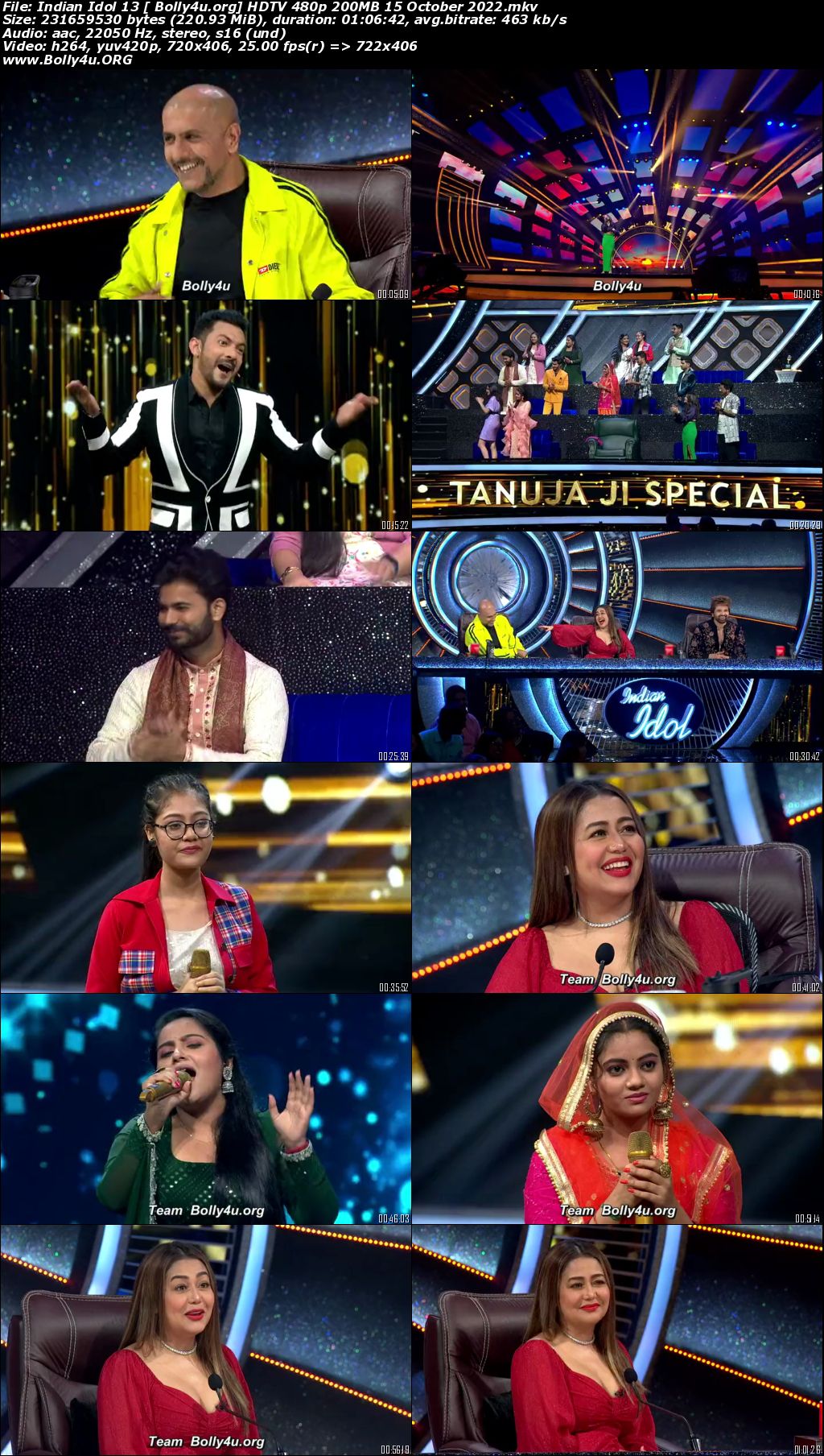 Indian Idol 13 HDTV 480p 200MB 15 October 2022 Download Indian Idol 13 HDTV 480p 200MB 15 October 2022 Download