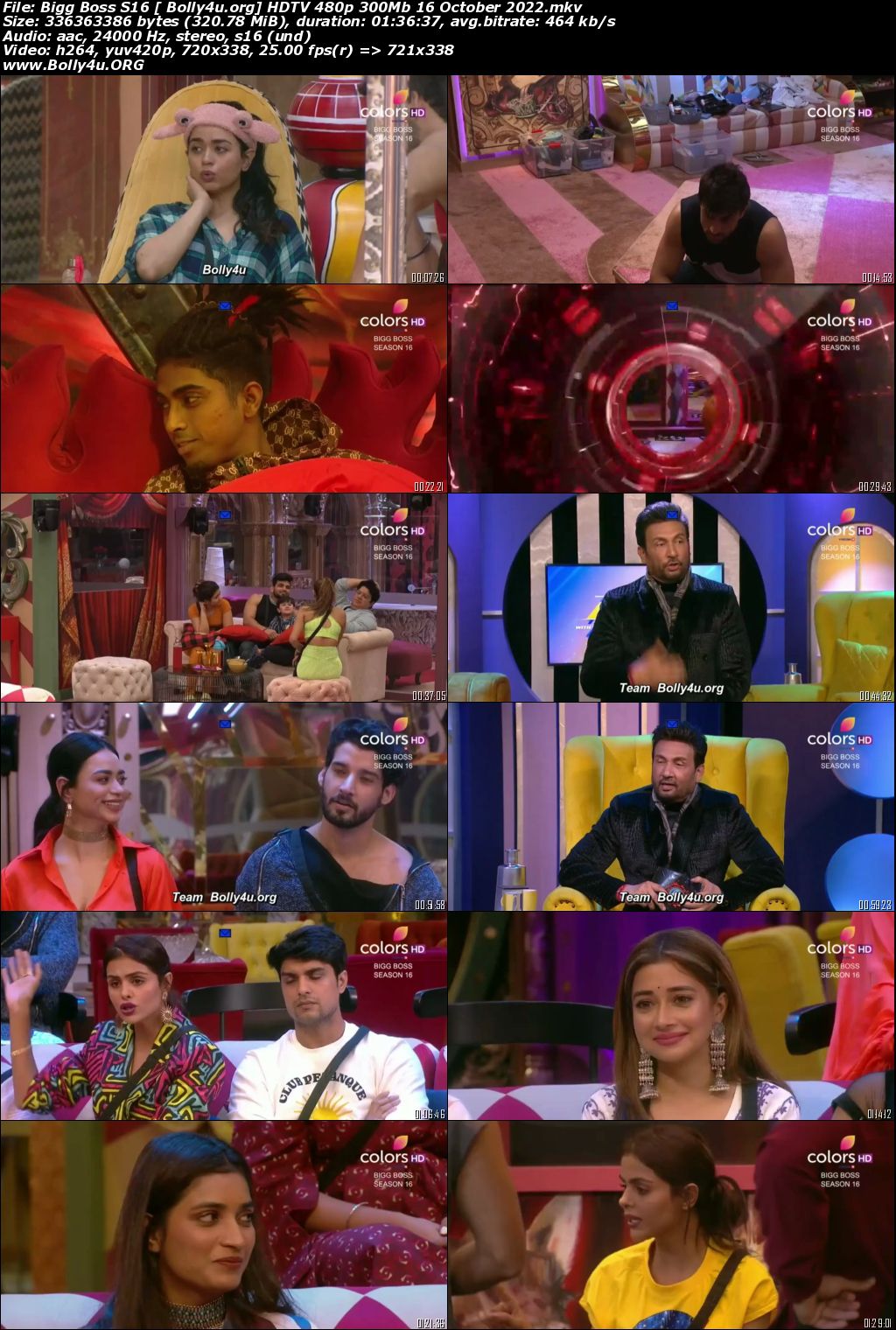 Bigg Boss S16 HDTV 480p 300Mb 16 October 2022 Download Bigg Boss S16 HDTV 480p 300Mb 16 October 2022 Download