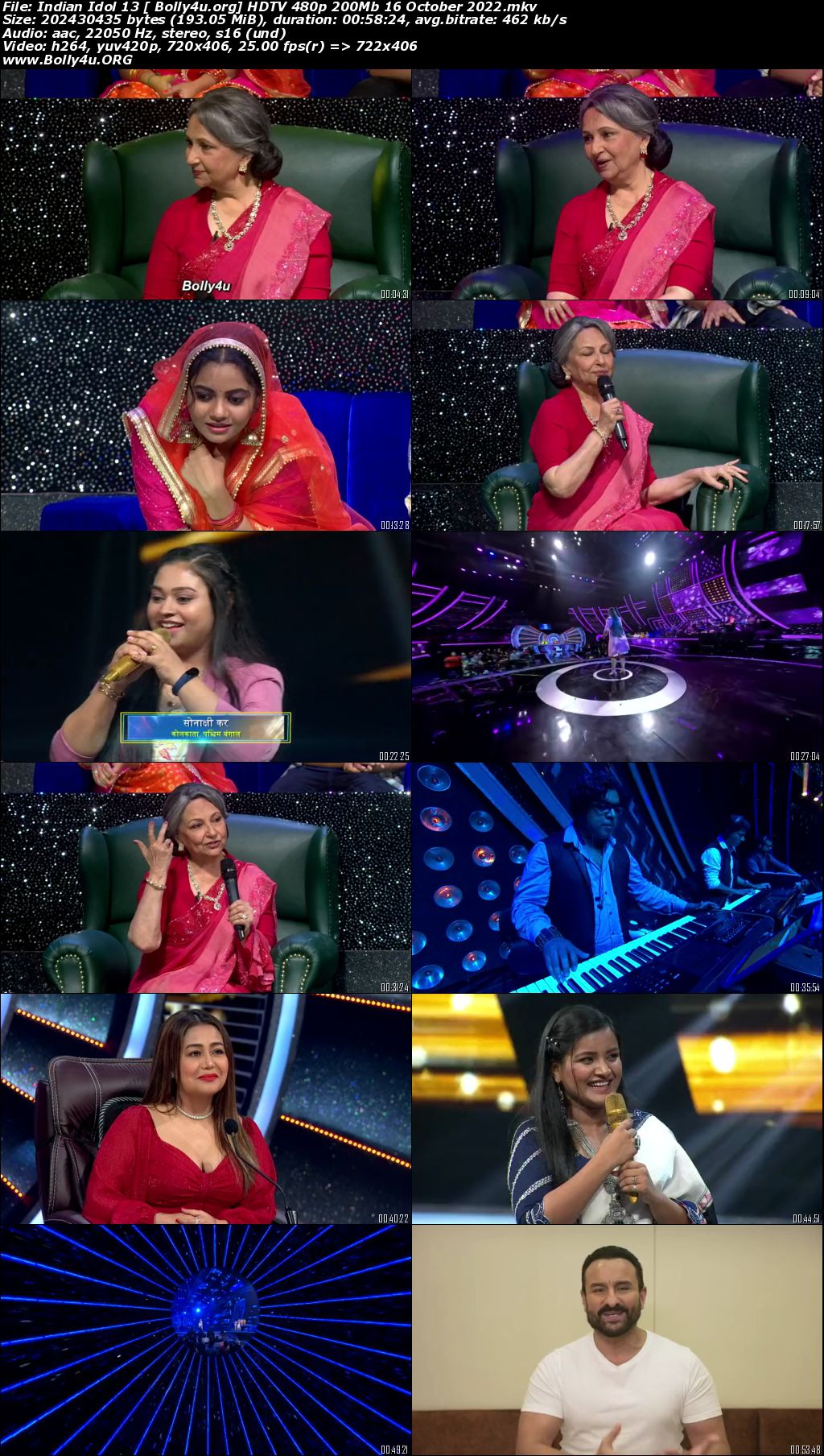 Indian Idol 13 HDTV 480p 200Mb 16 October 2022 Download Indian Idol 13 HDTV 480p 200Mb 16 October 2022 Download