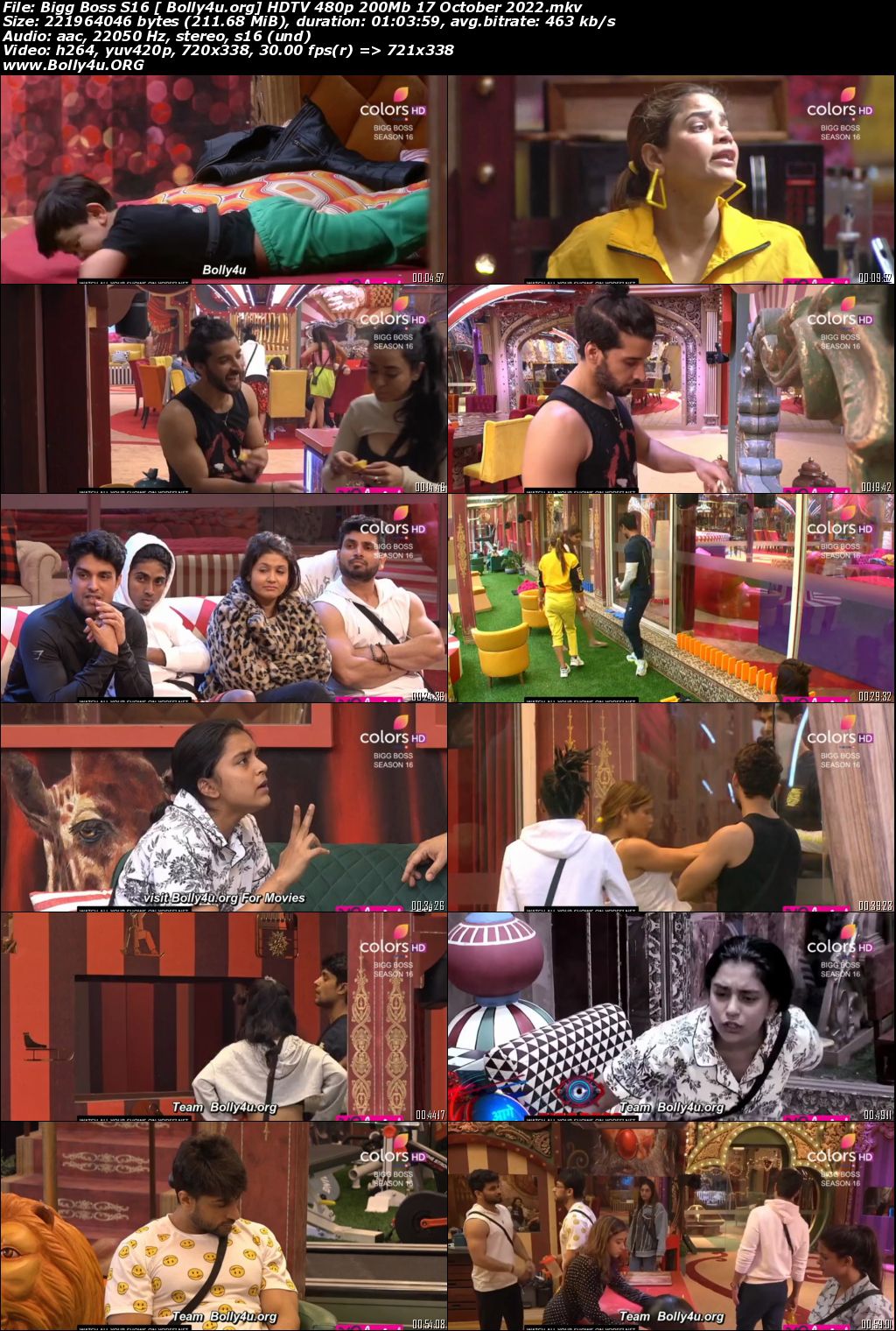 Bigg Boss S16 HDTV 480p 200Mb 17 October 2022 Download Bigg Boss S16 HDTV 480p 200Mb 17 October 2022 Download