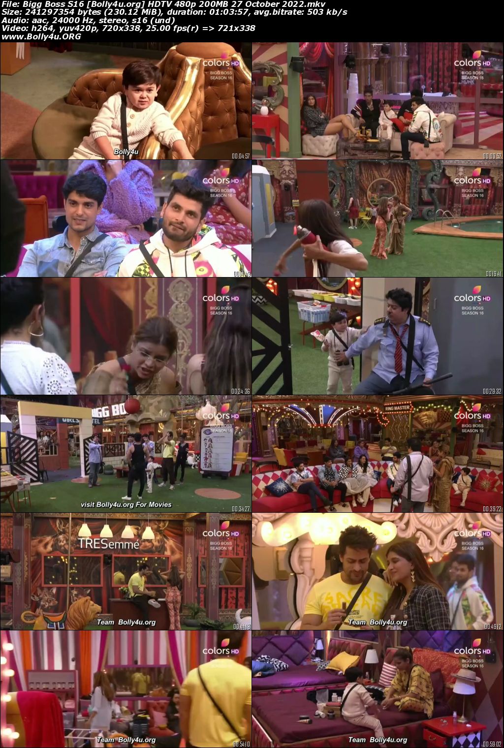 Bigg Boss S16 HDTV 480p 200MB 27 October 2022 Download