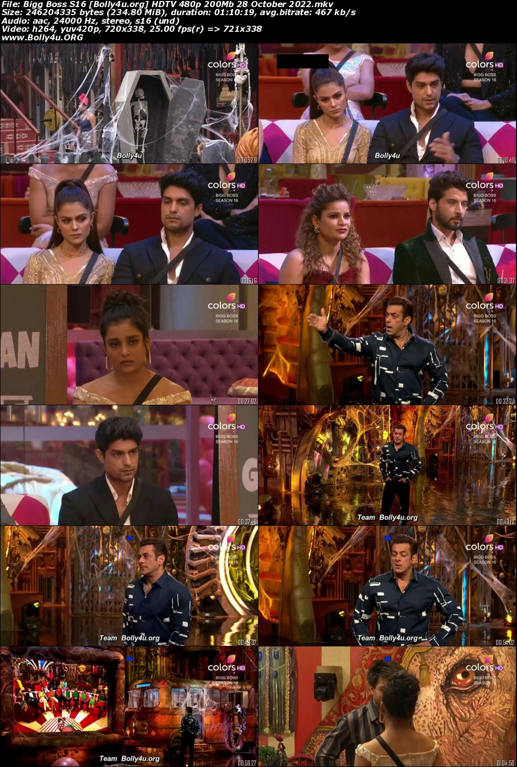 Bigg Boss S16 HDTV 480p 200Mb 28 October 2022 Download