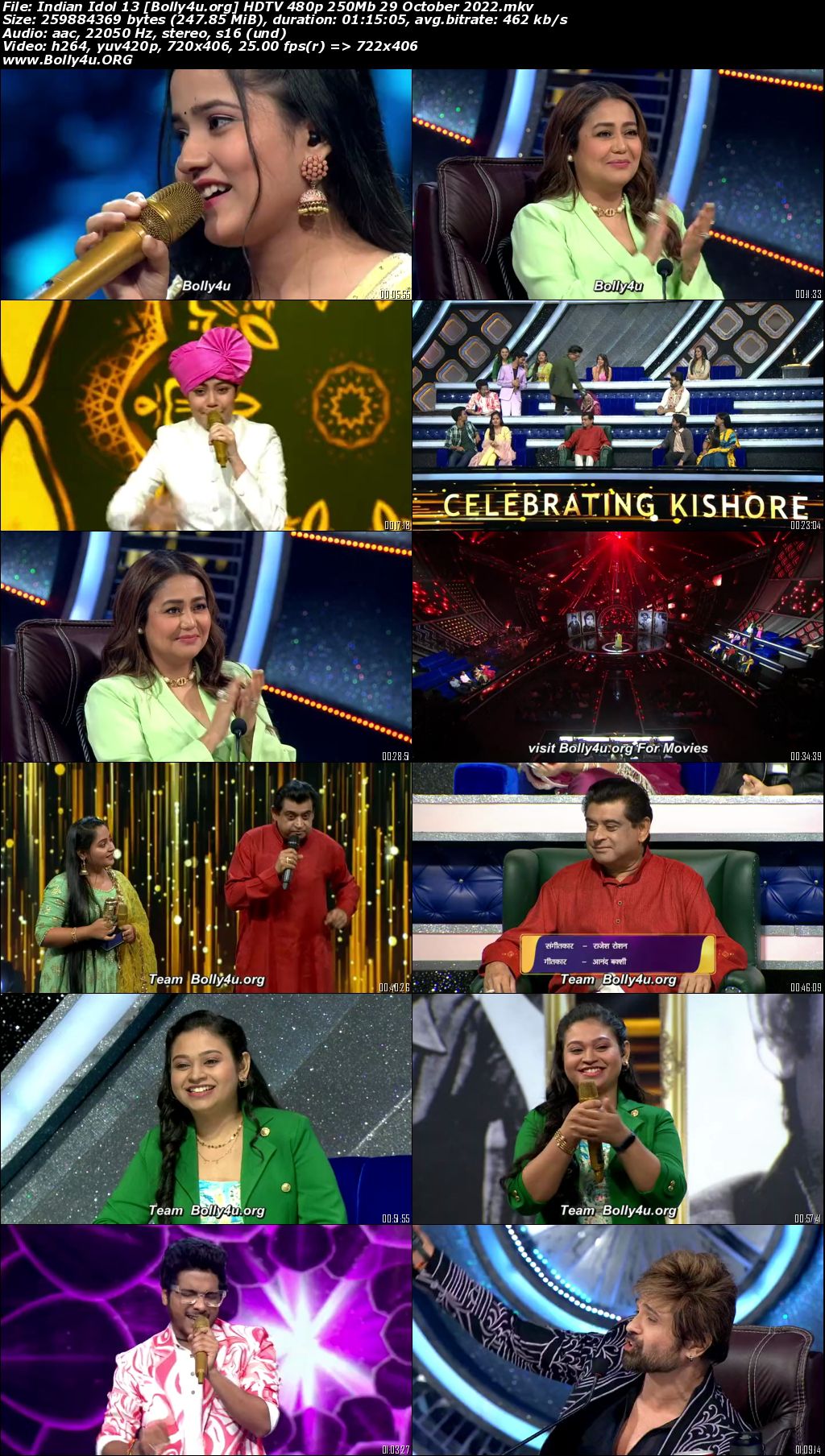 Indian Idol 13 HDTV 480p 250Mb 29 October 2022 Download Indian Idol 13 HDTV 480p 250Mb 29 October 2022 Download