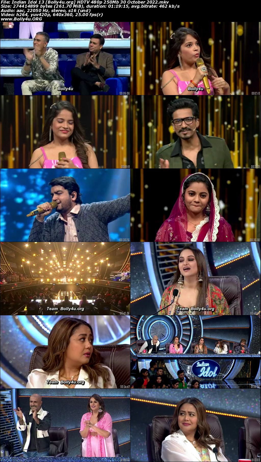 Indian Idol 13 HDTV 480p 250Mb 30 October 2022 Download Indian Idol 13 HDTV 480p 250Mb 30 October 2022 Download