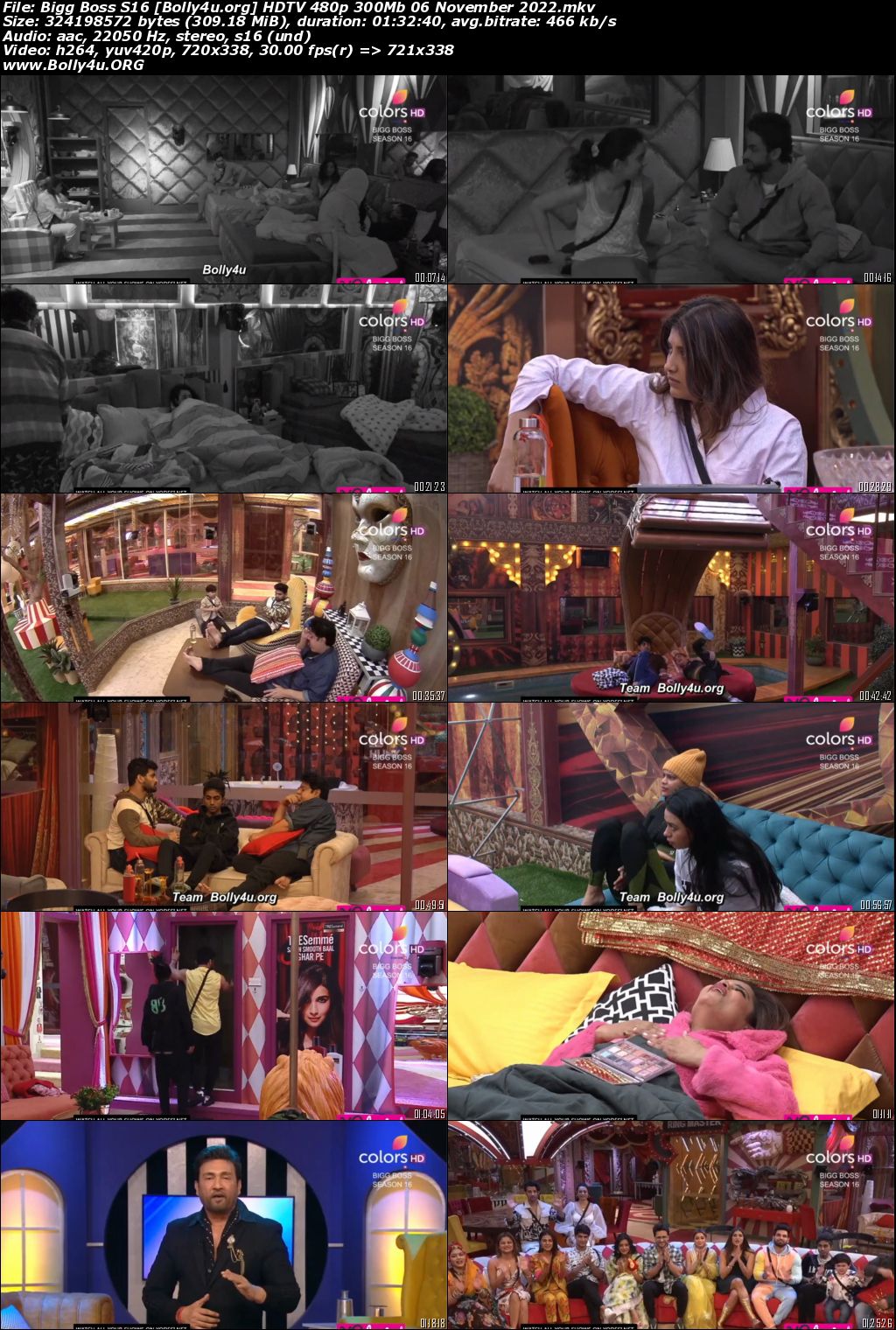 Bigg Boss S16 HDTV 480p 300Mb 06 November 2022 Download Bigg Boss S16 HDTV 480p 300Mb 06 November 2022 Download