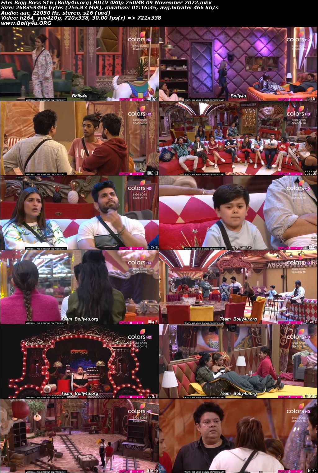 Bigg Boss S16 HDTV 480p 250MB 09 November 2022 Download Bigg Boss S16 HDTV 480p 250MB 09 November 2022 Download