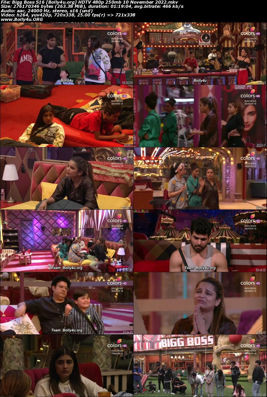 Bigg Boss S16 HDTV 480p 250mb 10 November 2022 Download Bigg Boss S16 HDTV 480p 250mb 10 November 2022 Download