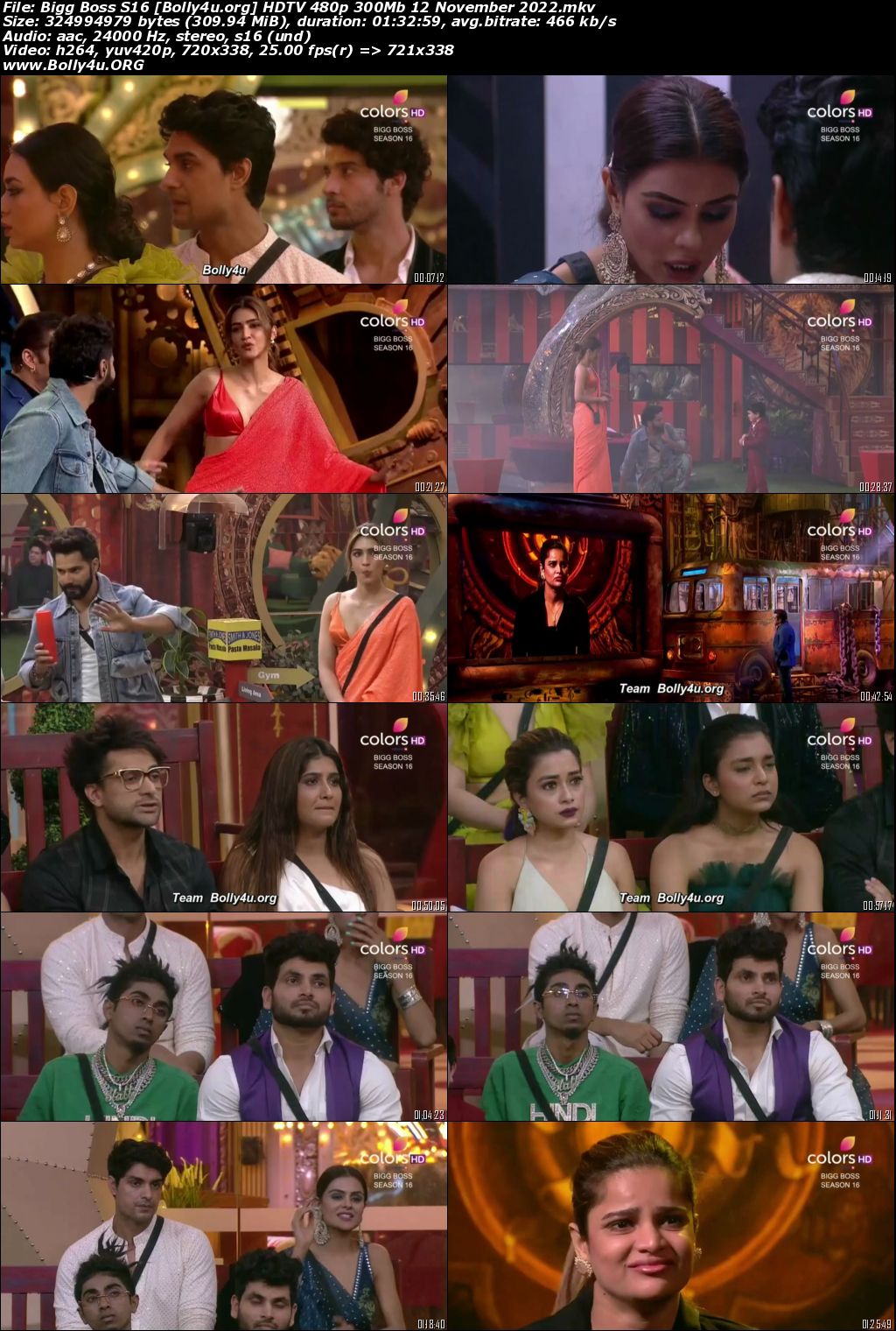 Bigg Boss S16 HDTV 480p 300Mb 12 November 2022 Download Bigg Boss S16 HDTV 480p 300Mb 12 November 2022 Download