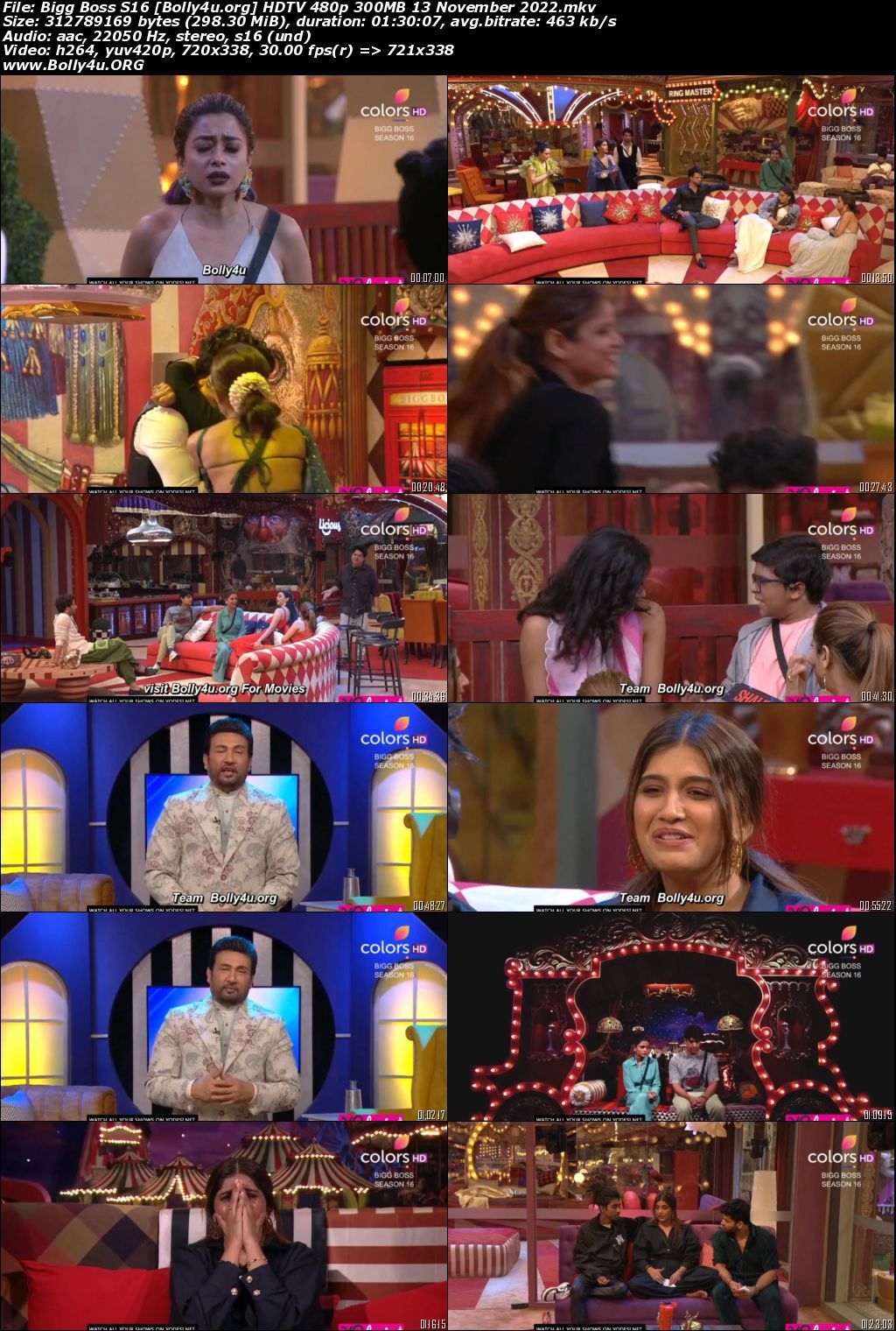 Bigg Boss S16 HDTV 480p 300MB 13 November 2022 Download Bigg Boss S16 HDTV 480p 300MB 13 November 2022 Download