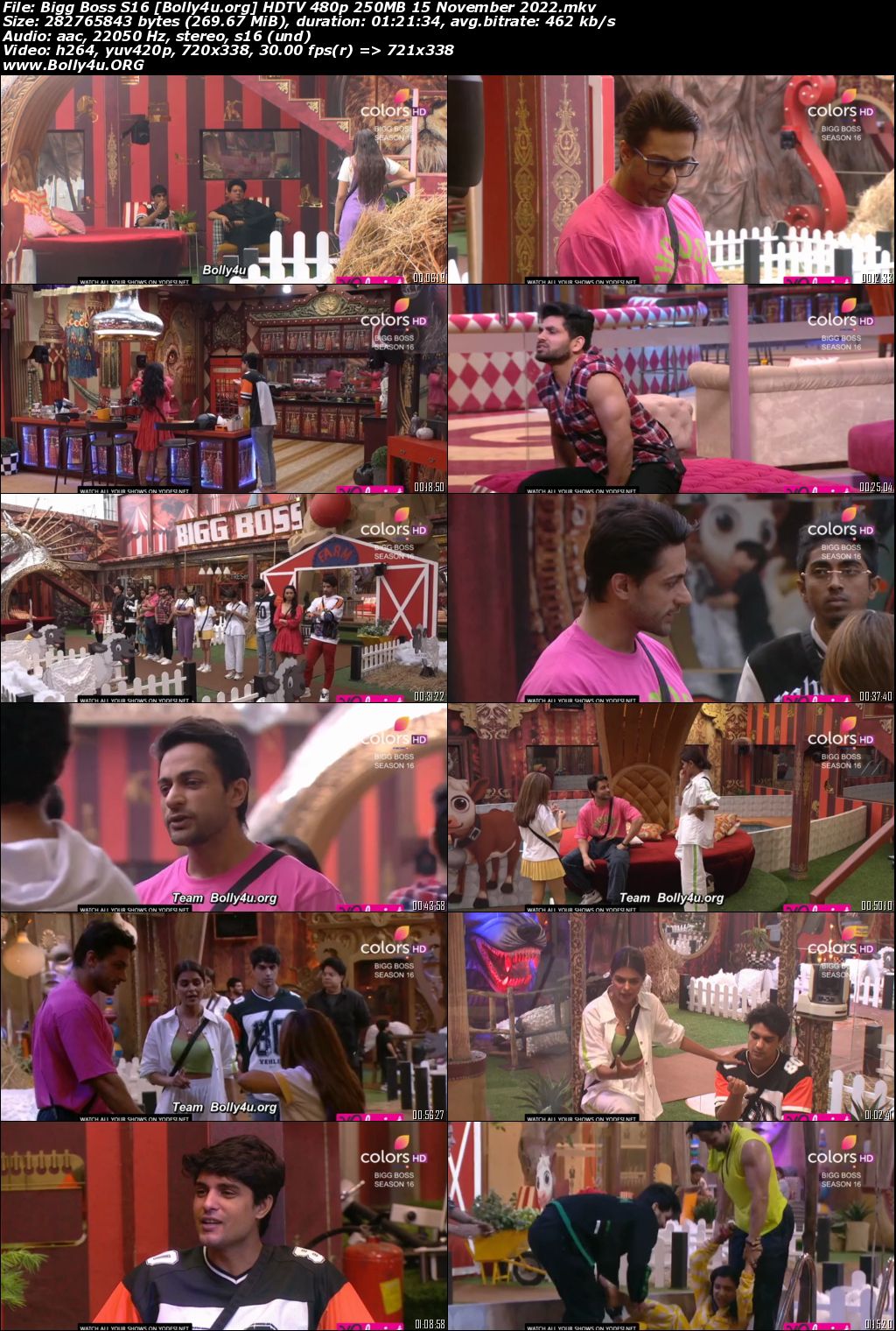 Bigg Boss S16 HDTV 480p 250MB 15 November 2022 Download Bigg Boss S16 HDTV 480p 250MB 15 November 2022 Download