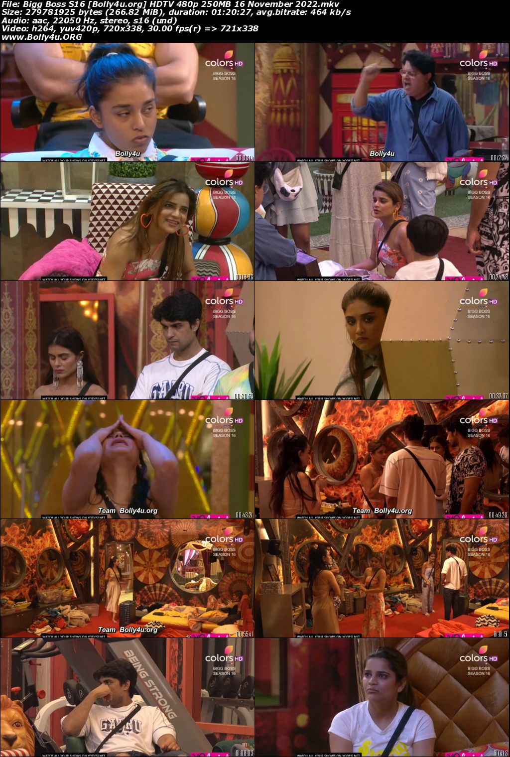 Bigg Boss S16 HDTV 480p 250MB 16 November 2022 Download Bigg Boss S16 HDTV 480p 250MB 16 November 2022 Download