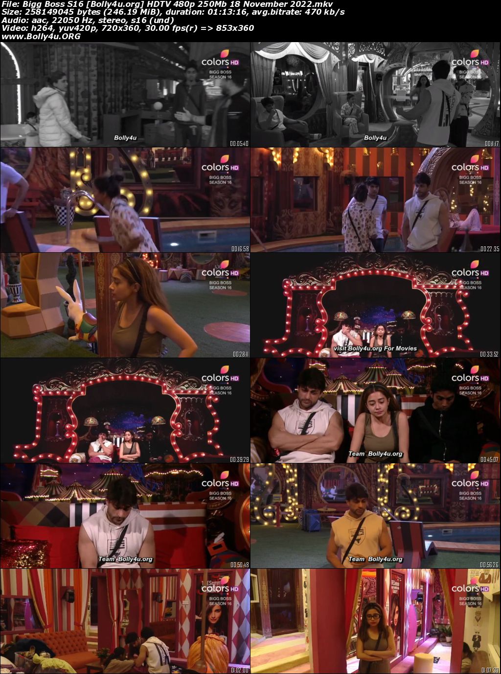 Bigg Boss S16 HDTV 480p 250Mb 18 November 2022 Download Bigg Boss S16 HDTV 480p 250Mb 18 November 2022 Download