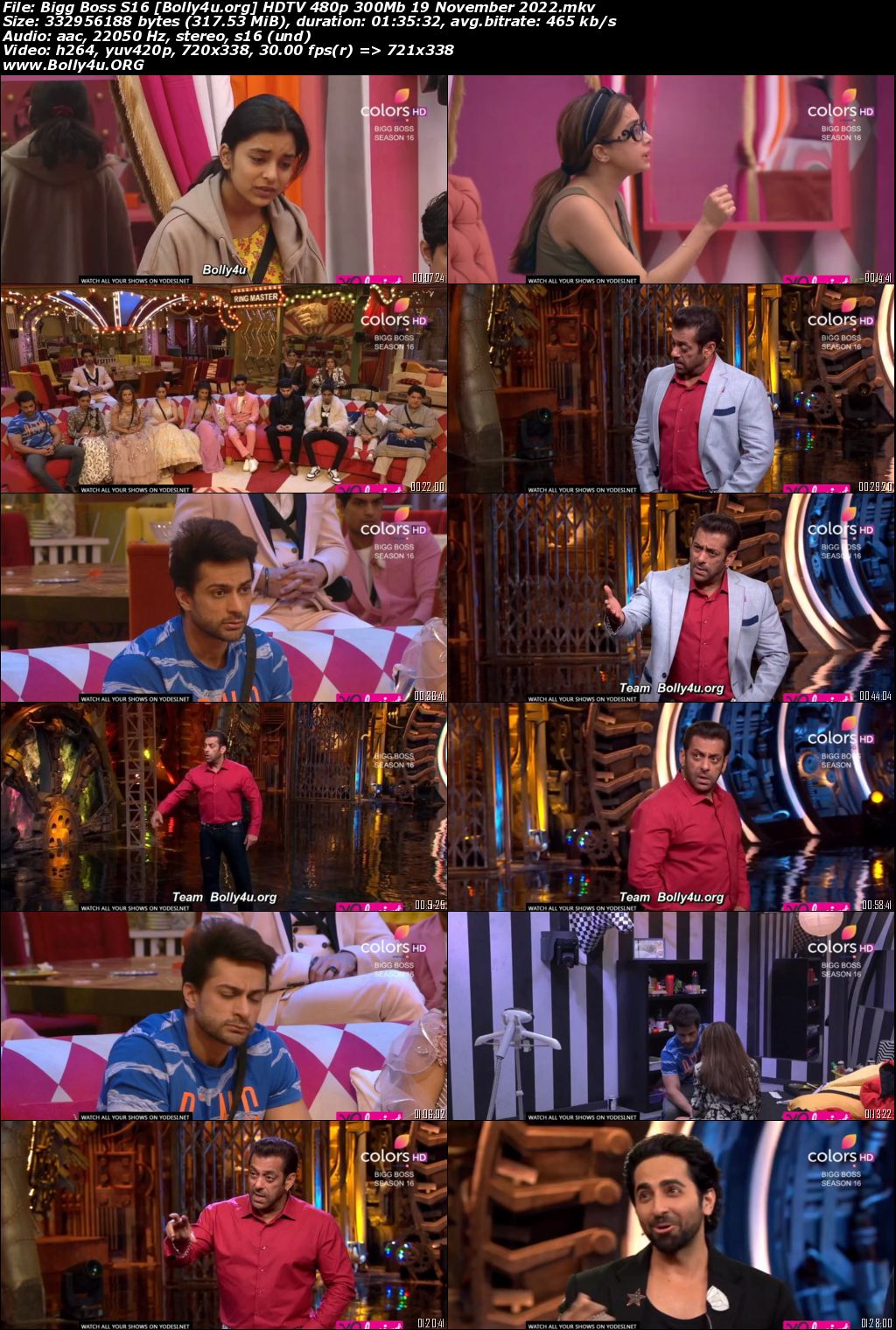 Bigg Boss S16 HDTV 480p 300Mb 19 November 2022 Download Bigg Boss S16 HDTV 480p 300Mb 19 November 2022 Download