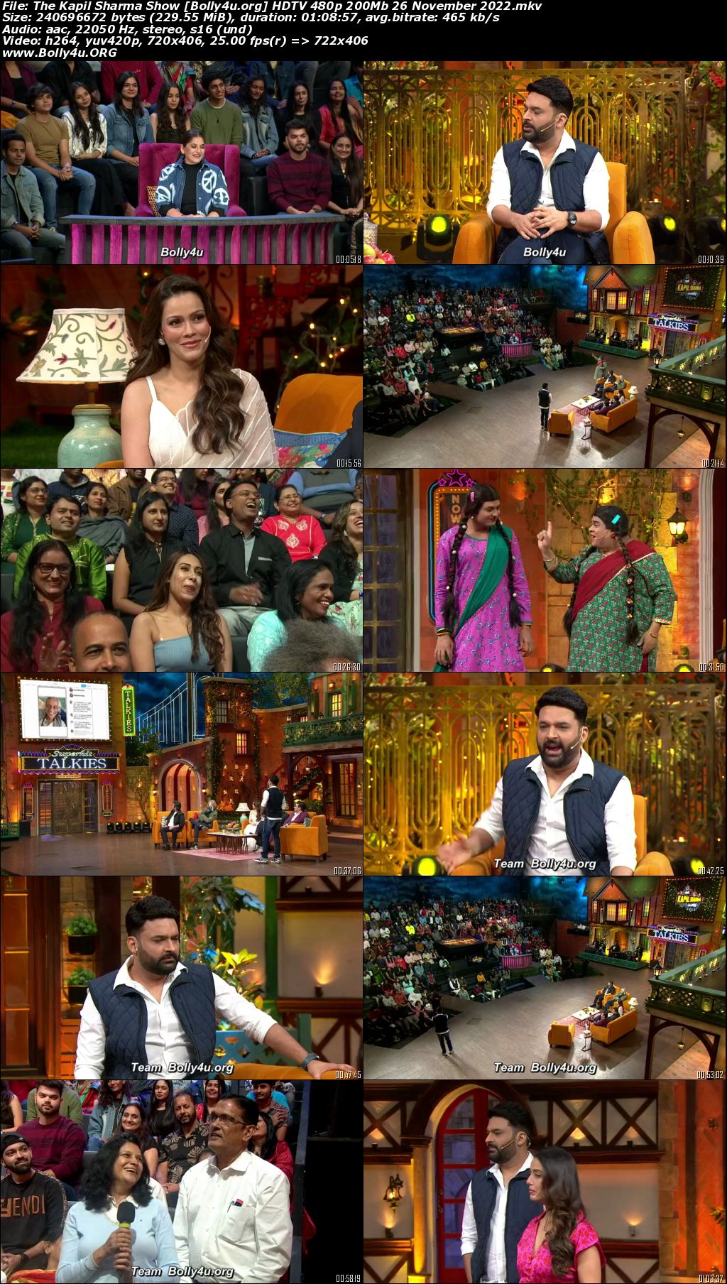 The Kapil Sharma Show HDTV 480p 200Mb 26 November 2022 Download The Kapil Sharma Show HDTV 480p 200Mb 26 November 2022 Download