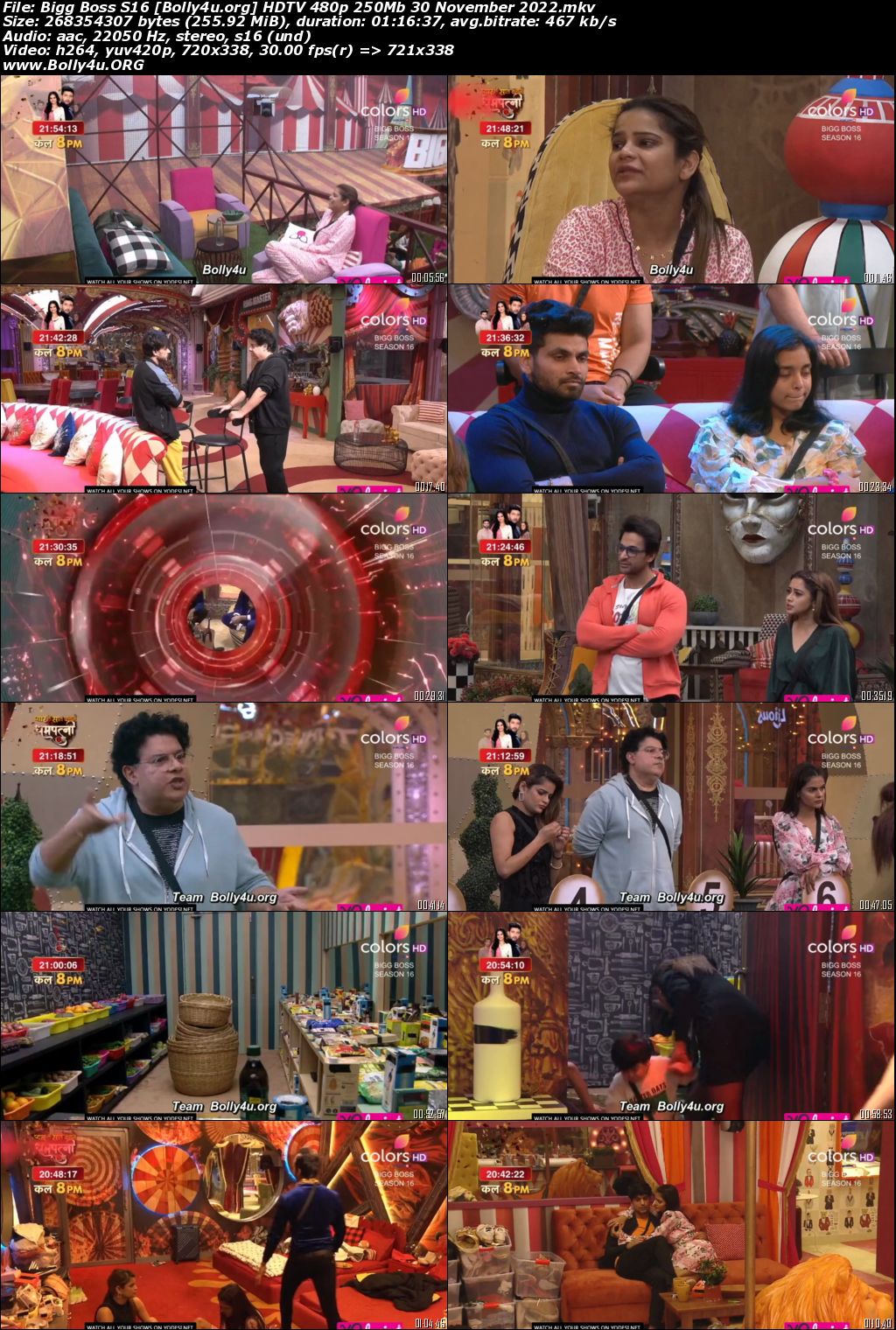 Bigg Boss S16 HDTV 480p 250Mb 30 November 2022 Download Bigg Boss S16 HDTV 480p 250Mb 30 November 2022 Download
