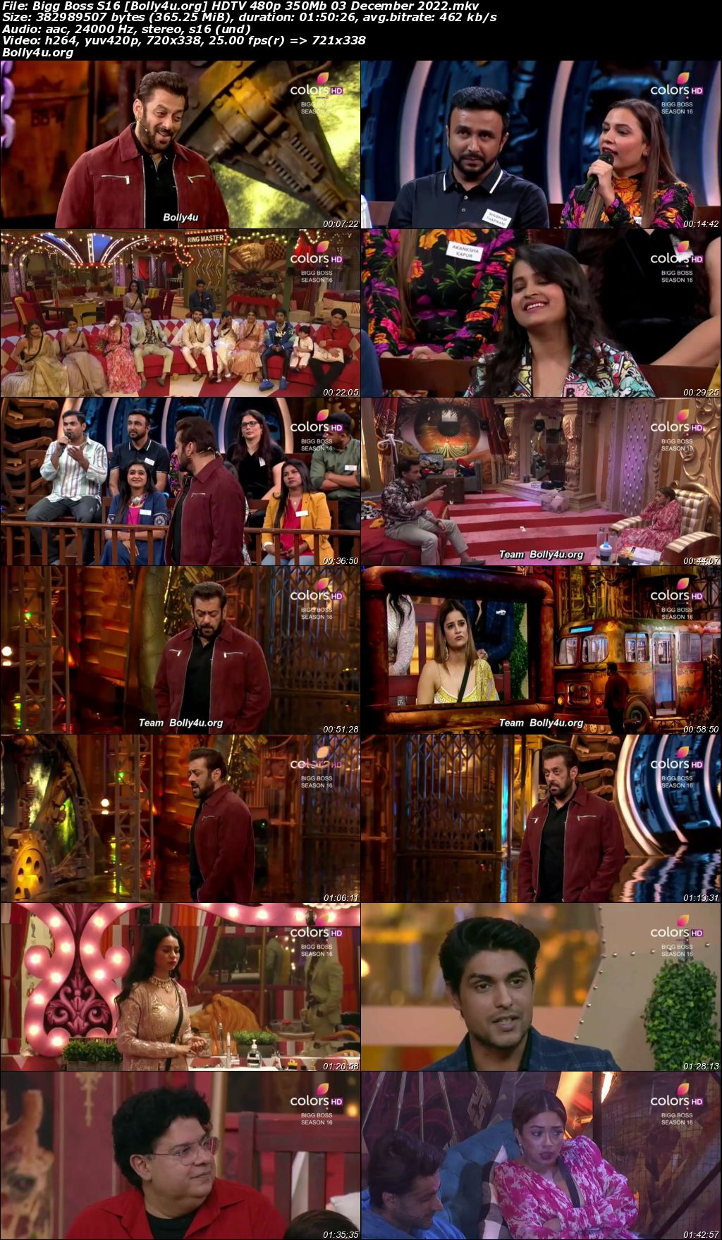 Bigg Boss S16 HDTV 480p 350Mb 03 December 2022 Download Bigg Boss S16 HDTV 480p 350Mb 03 December 2022 Download