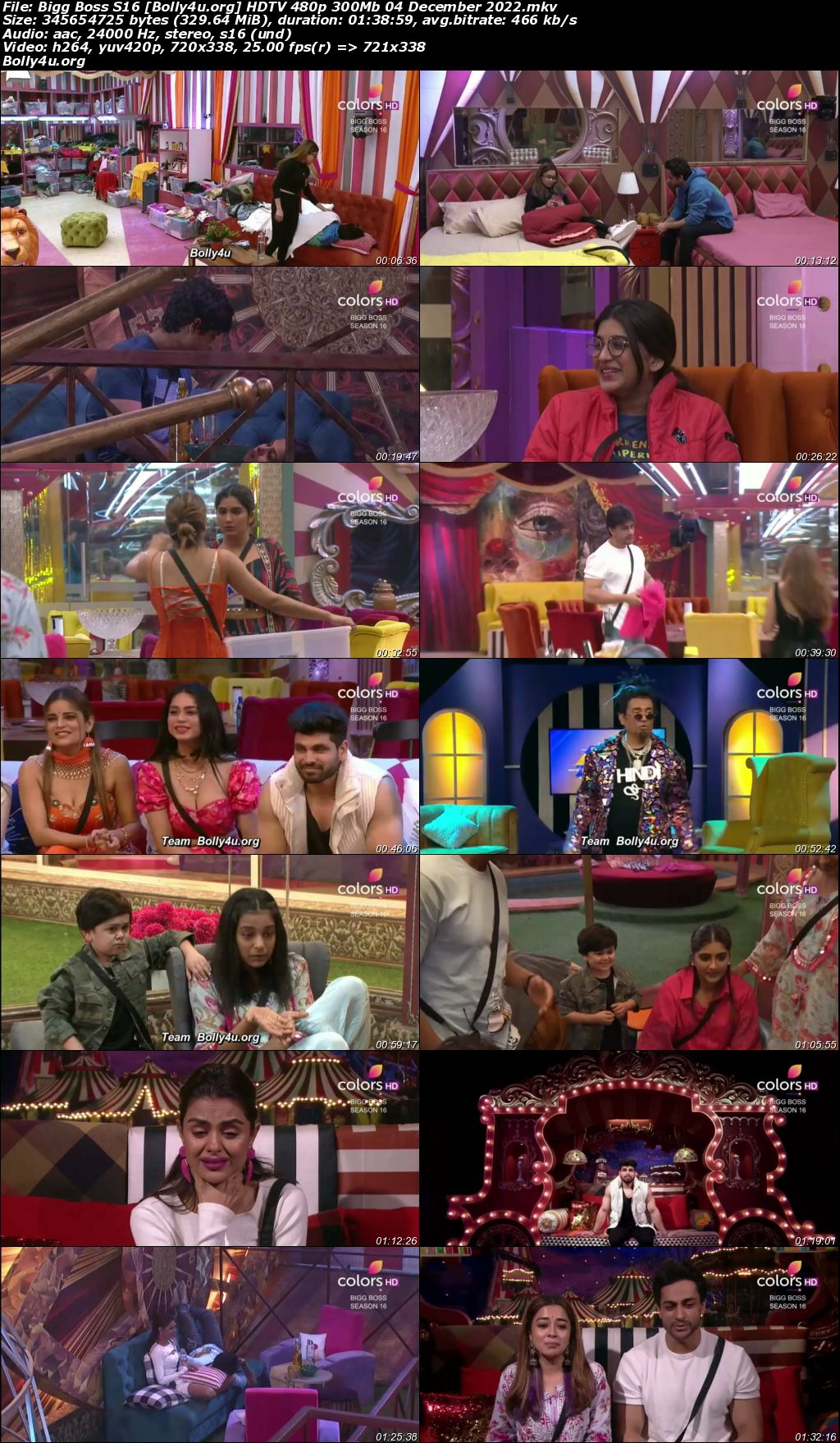 Bigg Boss S16 HDTV 480p 300Mb 04 December 2022 Download Bigg Boss S16 HDTV 480p 300Mb 04 December 2022 Download