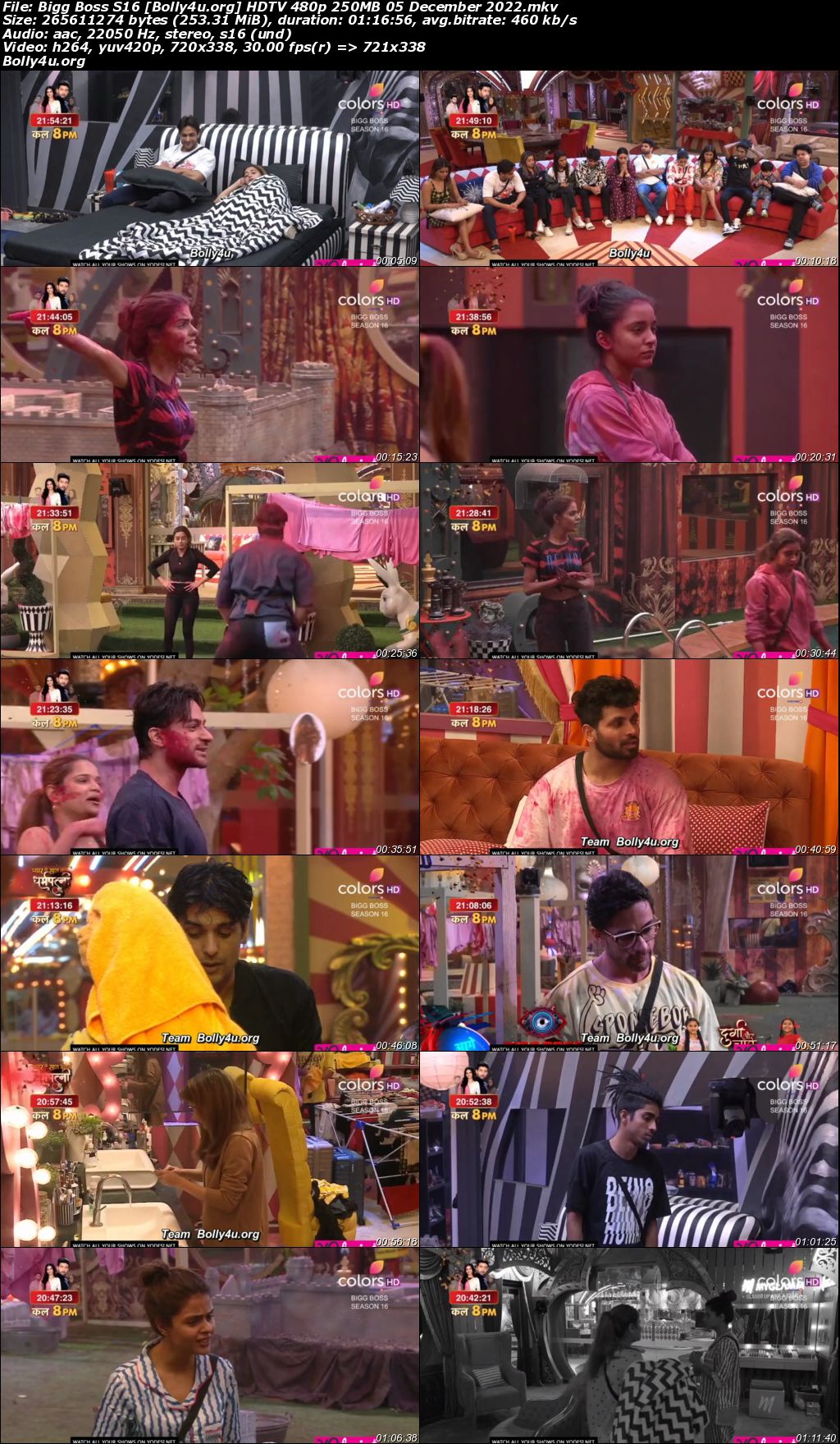 Bigg Boss S16 HDTV 480p 250MB 05 December 2022 Download Bigg Boss S16 HDTV 480p 250MB 05 December 2022 Download