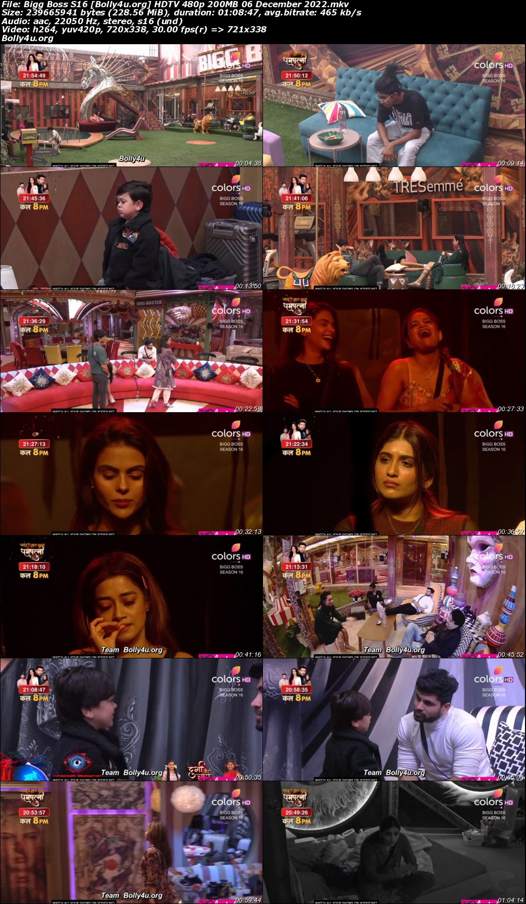 Bigg Boss S16 HDTV 480p 200MB 06 December 2022 Download Bigg Boss S16 HDTV 480p 200MB 06 December 2022 Download