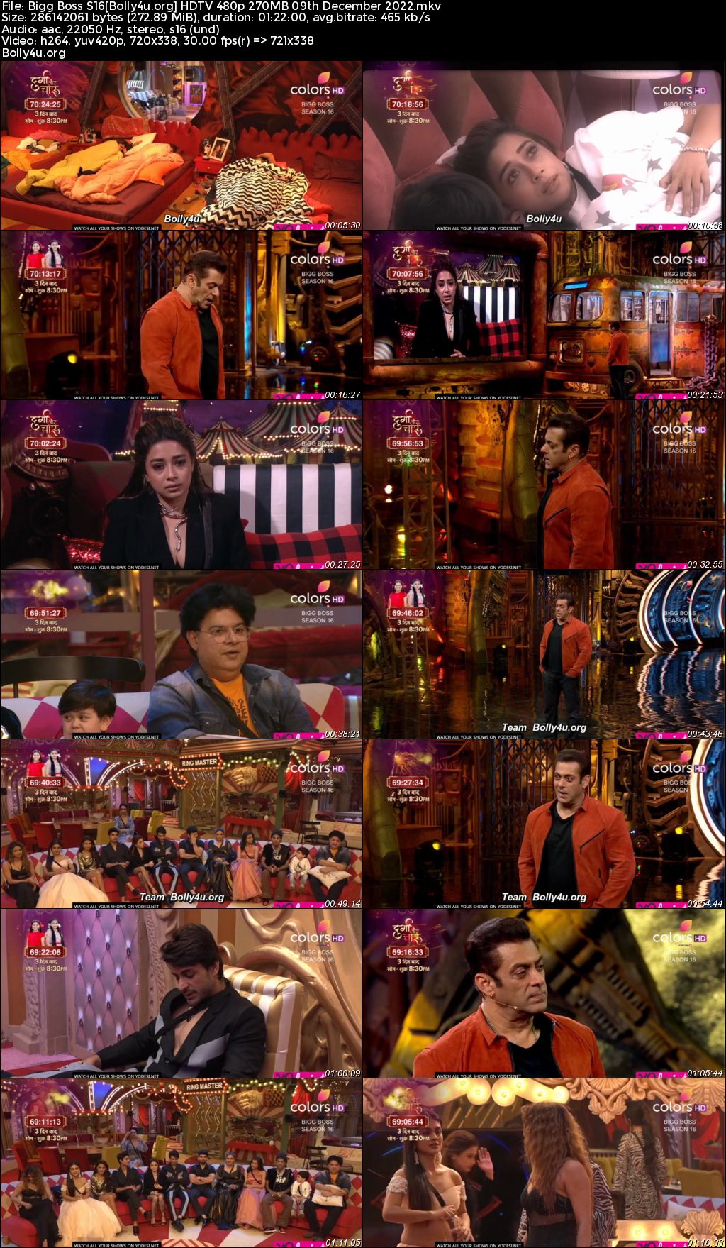 Bigg Boss S16 HDTV 480p 250MB 09 December 2022 Download Bigg Boss S16 HDTV 480p 250MB 09 December 2022 Download