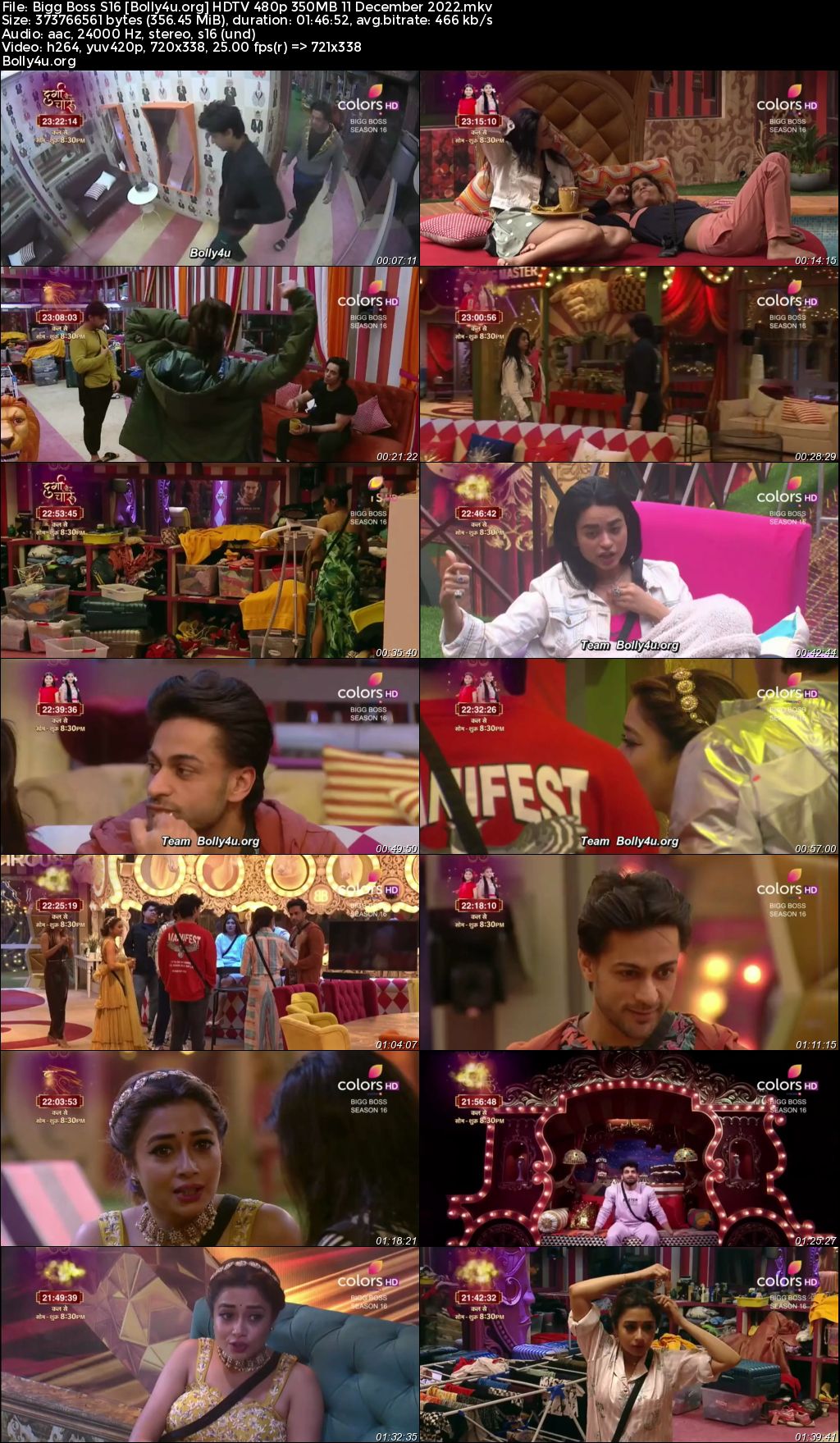 Bigg Boss S16 HDTV 480p 350MB 11 December 2022 Download Bigg Boss S16 HDTV 480p 350MB 11 December 2022 Download