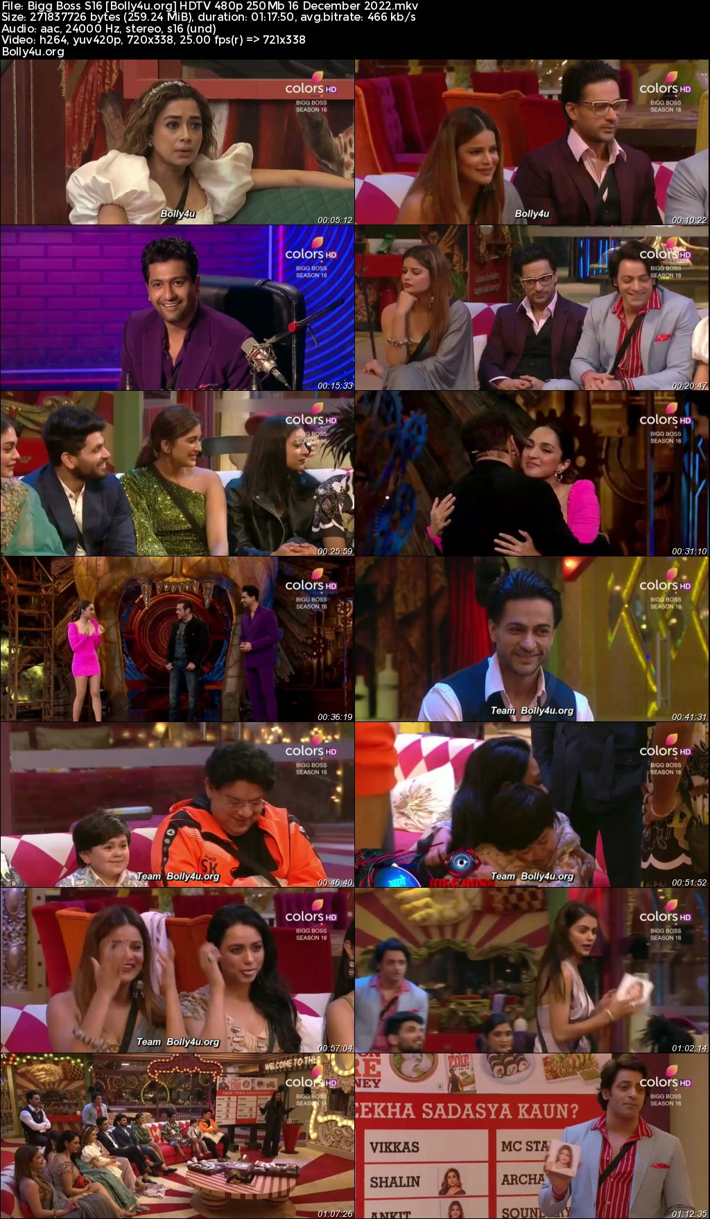 Bigg Boss S16 HDTV 480p 250Mb 16 December 2022 Download Bigg Boss S16 HDTV 480p 250Mb 16 December 2022 Download