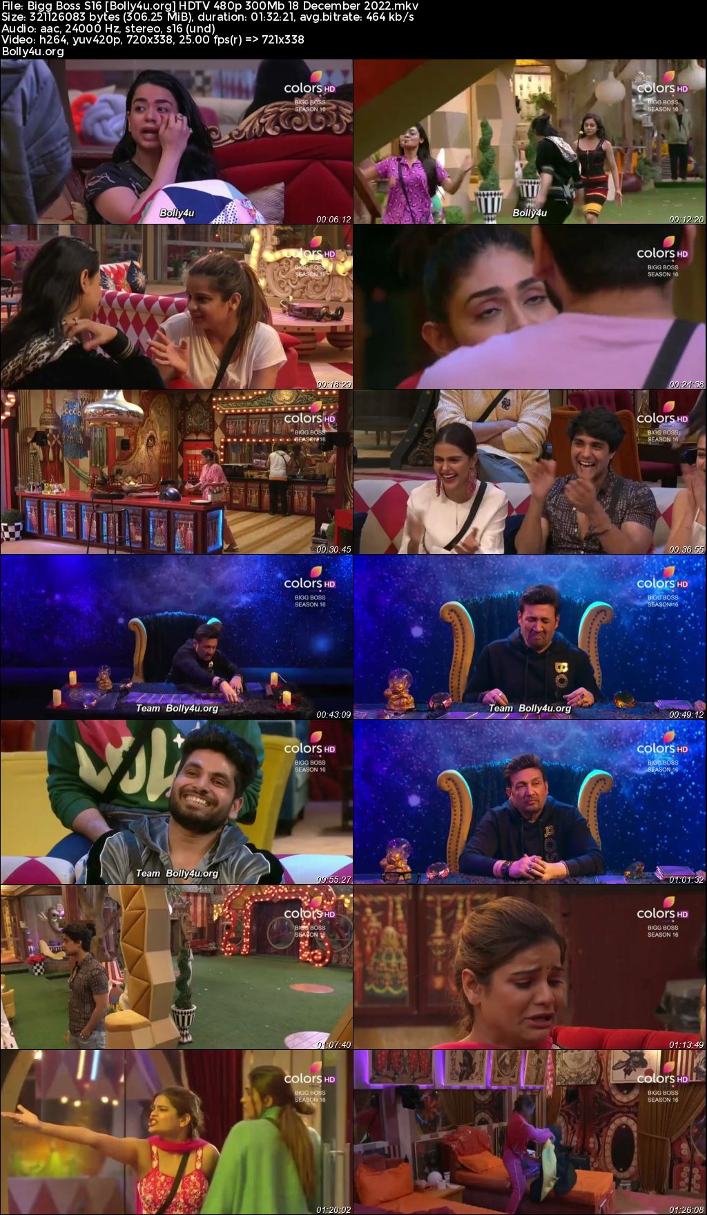 Bigg Boss S16 HDTV 480p 300Mb 18 December 2022 Download Bigg Boss S16 HDTV 480p 300Mb 18 December 2022 Download