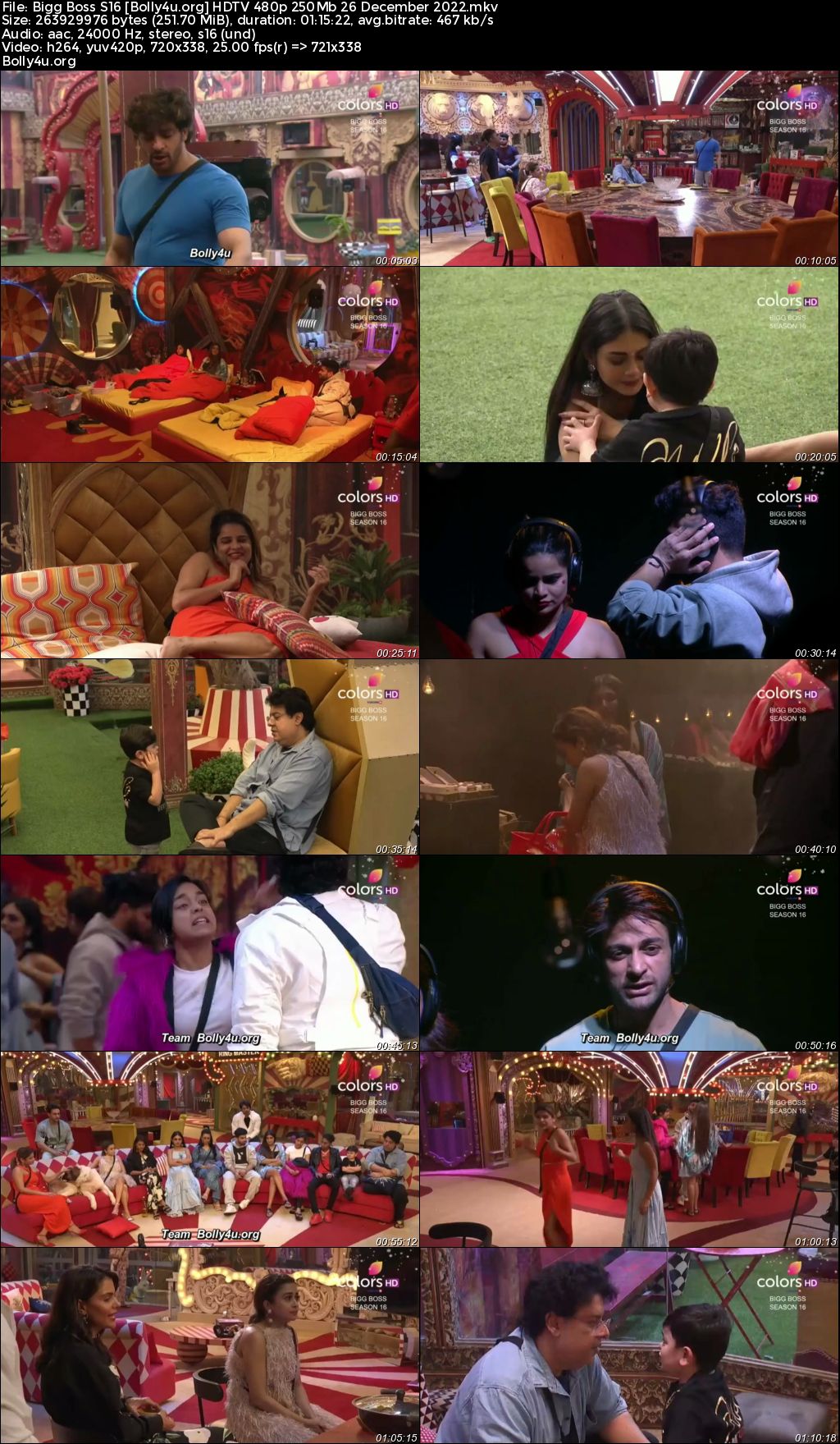 Bigg Boss S16 HDTV 480p 250Mb 26 December 2022 Download Bigg Boss S16 HDTV 480p 250Mb 26 December 2022 Download