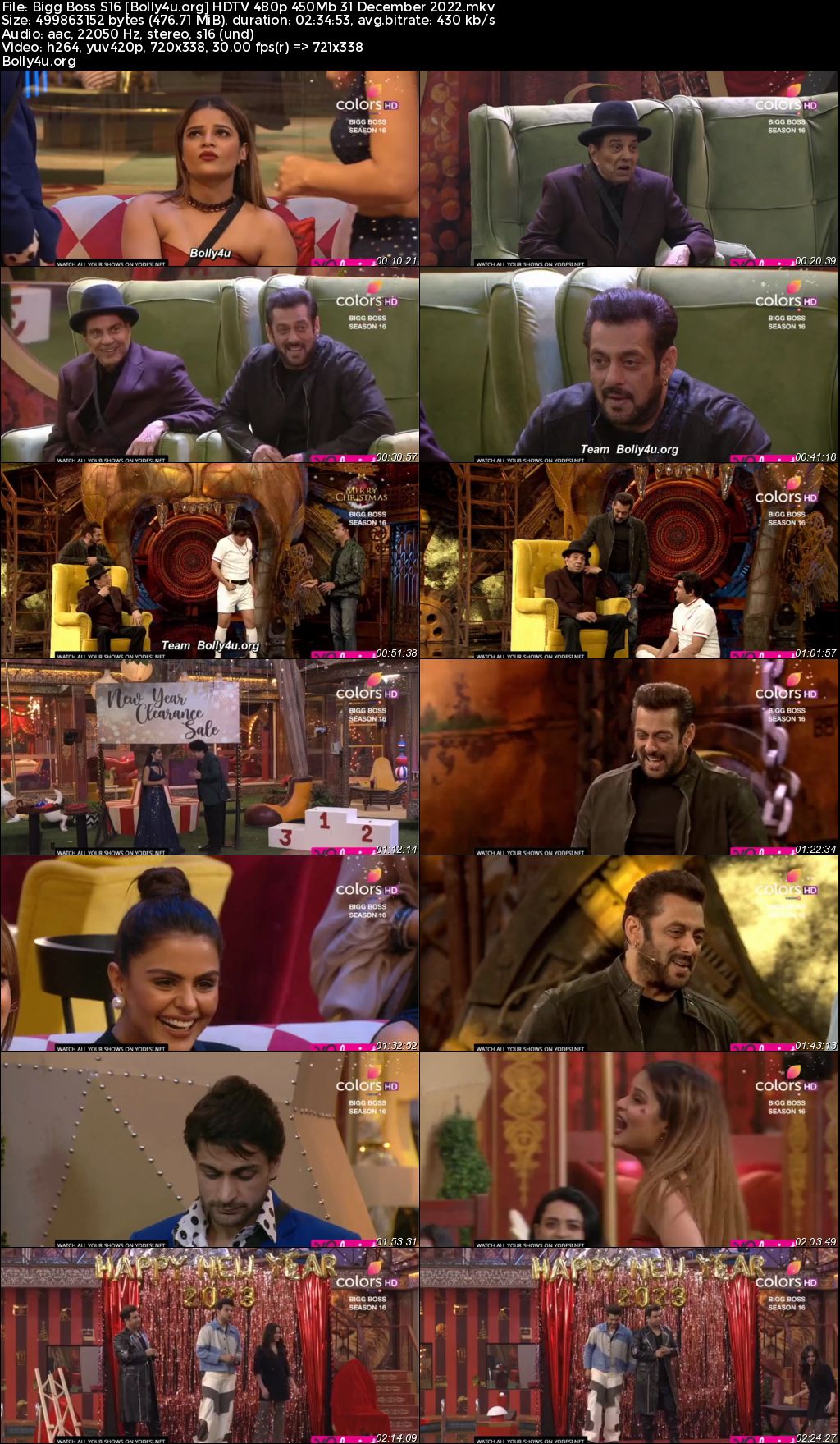 Bigg Boss S16 HDTV 480p 450Mb 31 December 2022 Download Bigg Boss S16 HDTV 480p 450Mb 31 December 2022 Download
