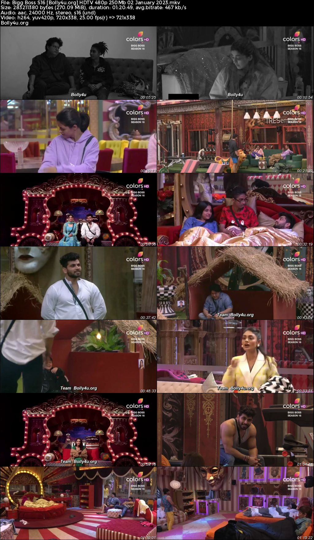 Bigg Boss S16 HDTV 480p 250Mb 02 January 2023 Download Bigg Boss S16 HDTV 480p 250Mb 02 January 2023 Download