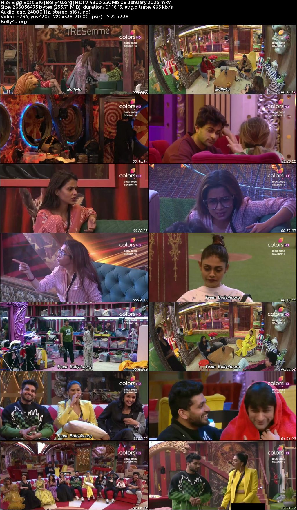 Bigg Boss S16 HDTV 480p 250Mb 08 January 2023 Download Bigg Boss S16 HDTV 480p 250Mb 08 January 2023 Download