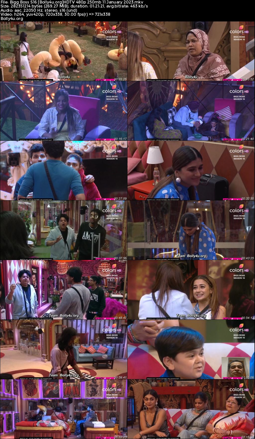 Bigg Boss S16 HDTV 480p 250mb 11 January 2023 Download Bigg Boss S16 HDTV 480p 250mb 11 January 2023 Download