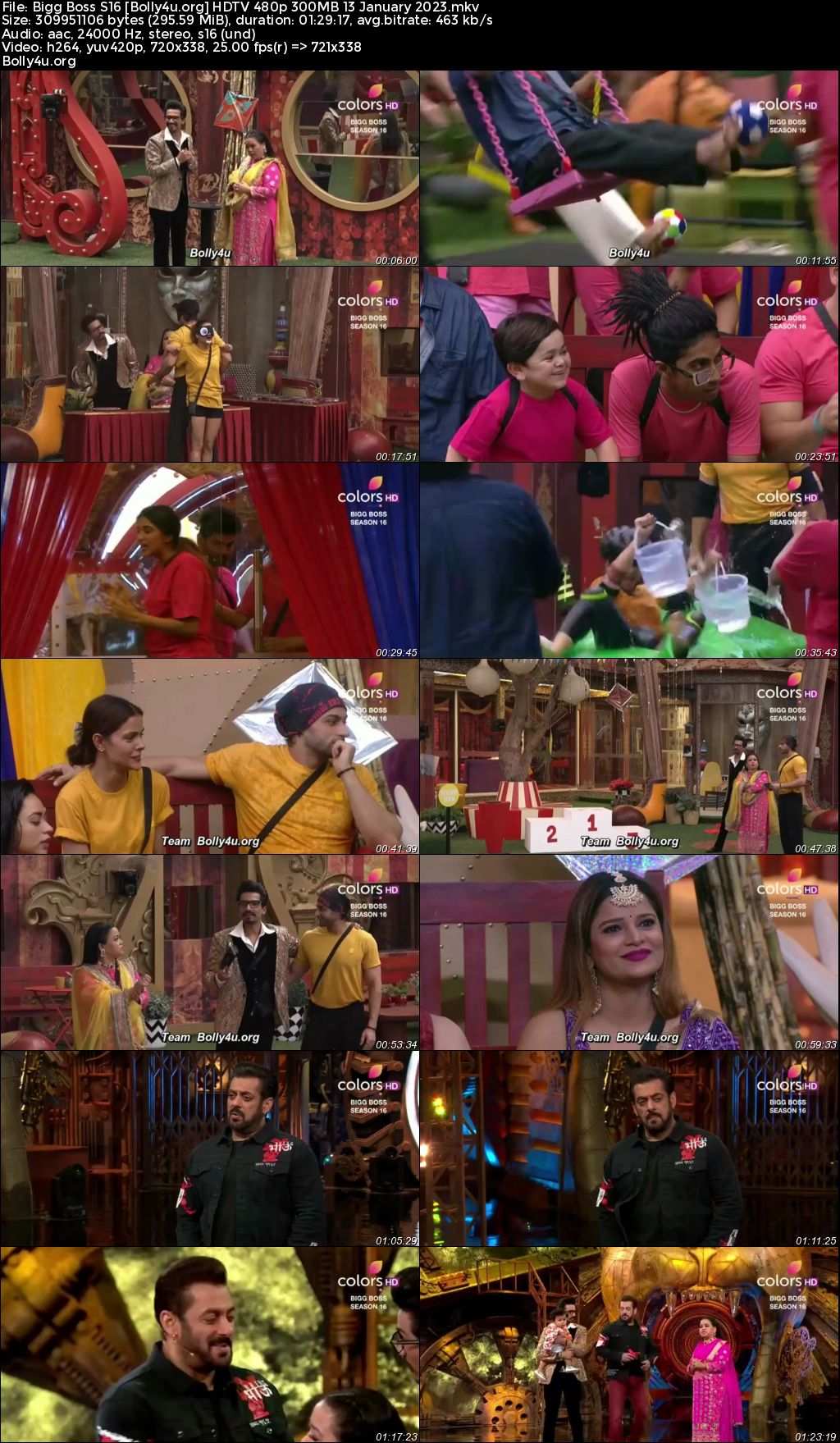 Bigg Boss S16 HDTV 480p 300MB 13 January 2023 Download Bigg Boss S16 HDTV 480p 300MB 13 January 2023 Download