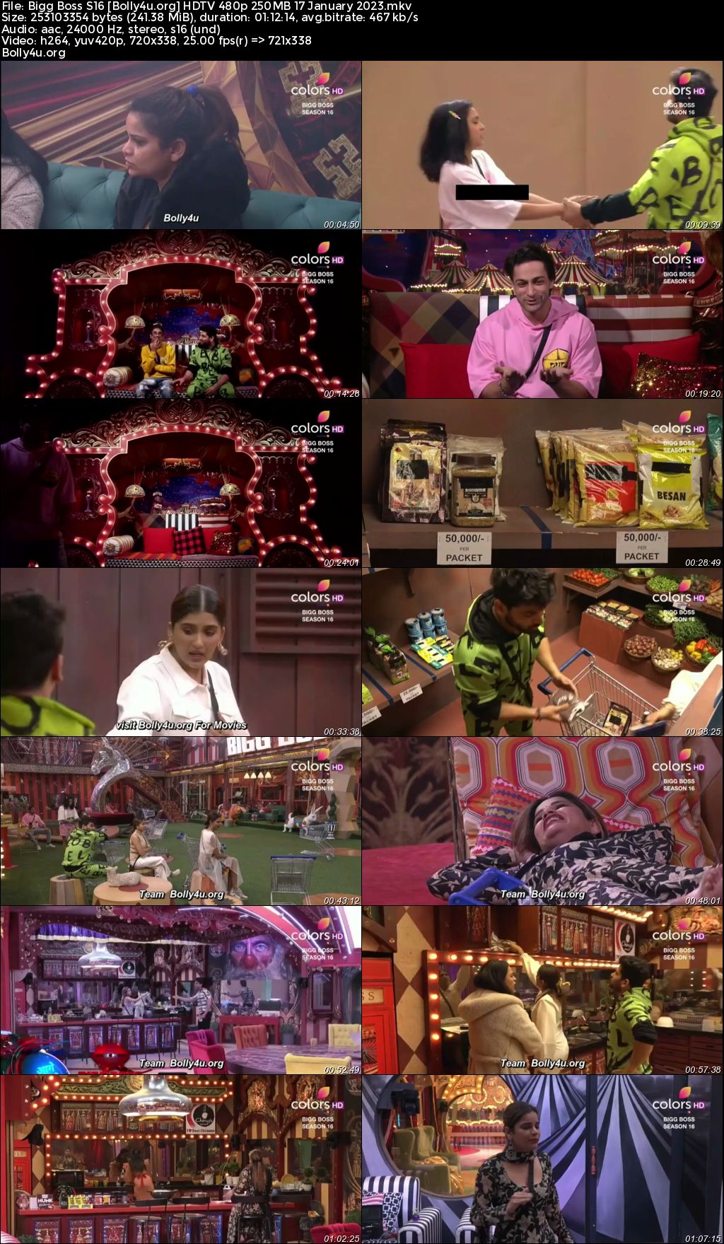 Bigg Boss S16 HDTV 480p 250Mb 17 January 2023 Download Bigg Boss S16 HDTV 480p 250Mb 17 January 2023 Download