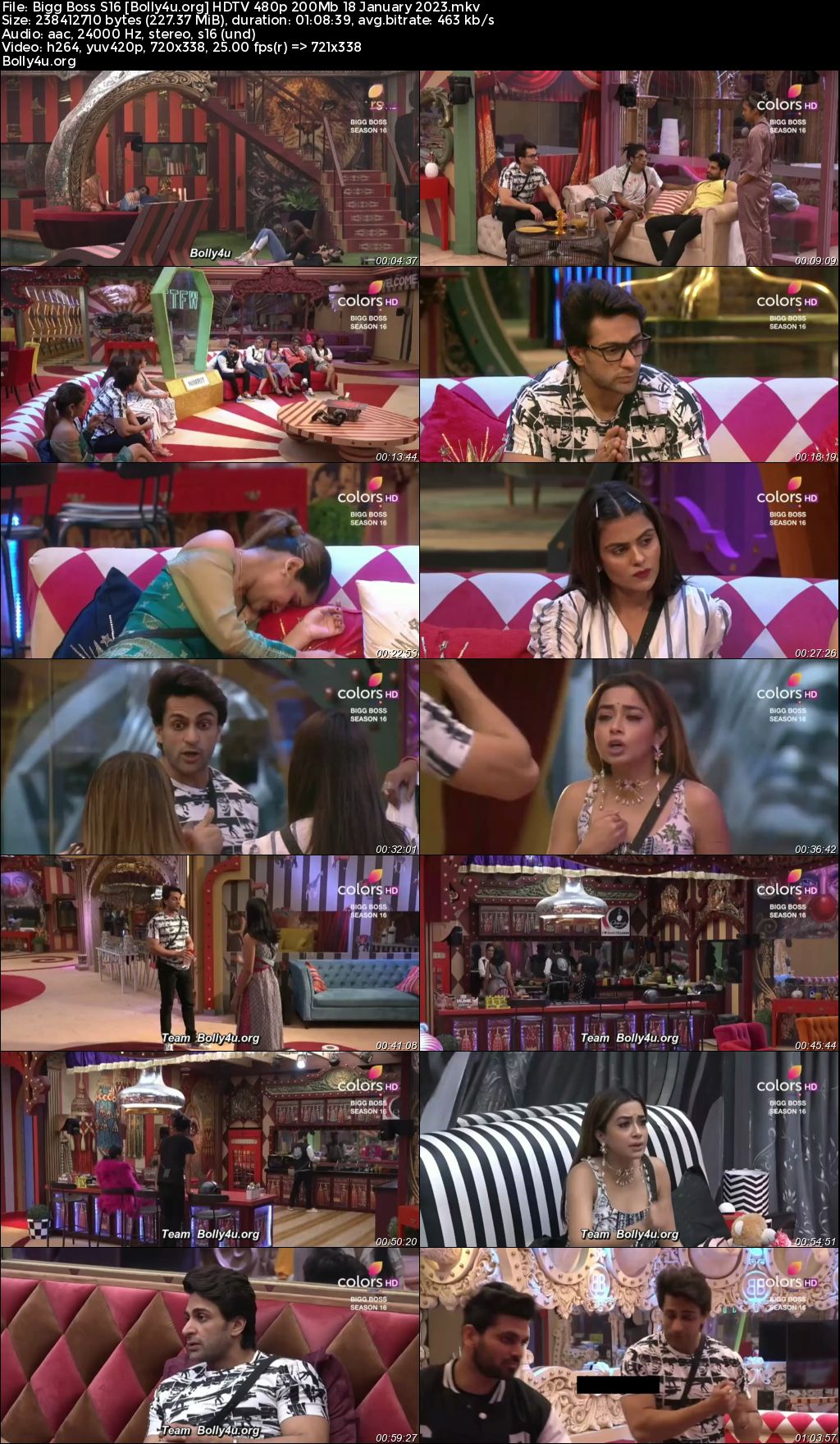 Bigg Boss S16 HDTV 480p 200Mb 18 January 2023 Download Bigg Boss S16 HDTV 480p 200Mb 18 January 2023 Download